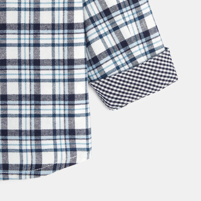 Chemise chaude à carreaux bleu bébé garçon Bleu