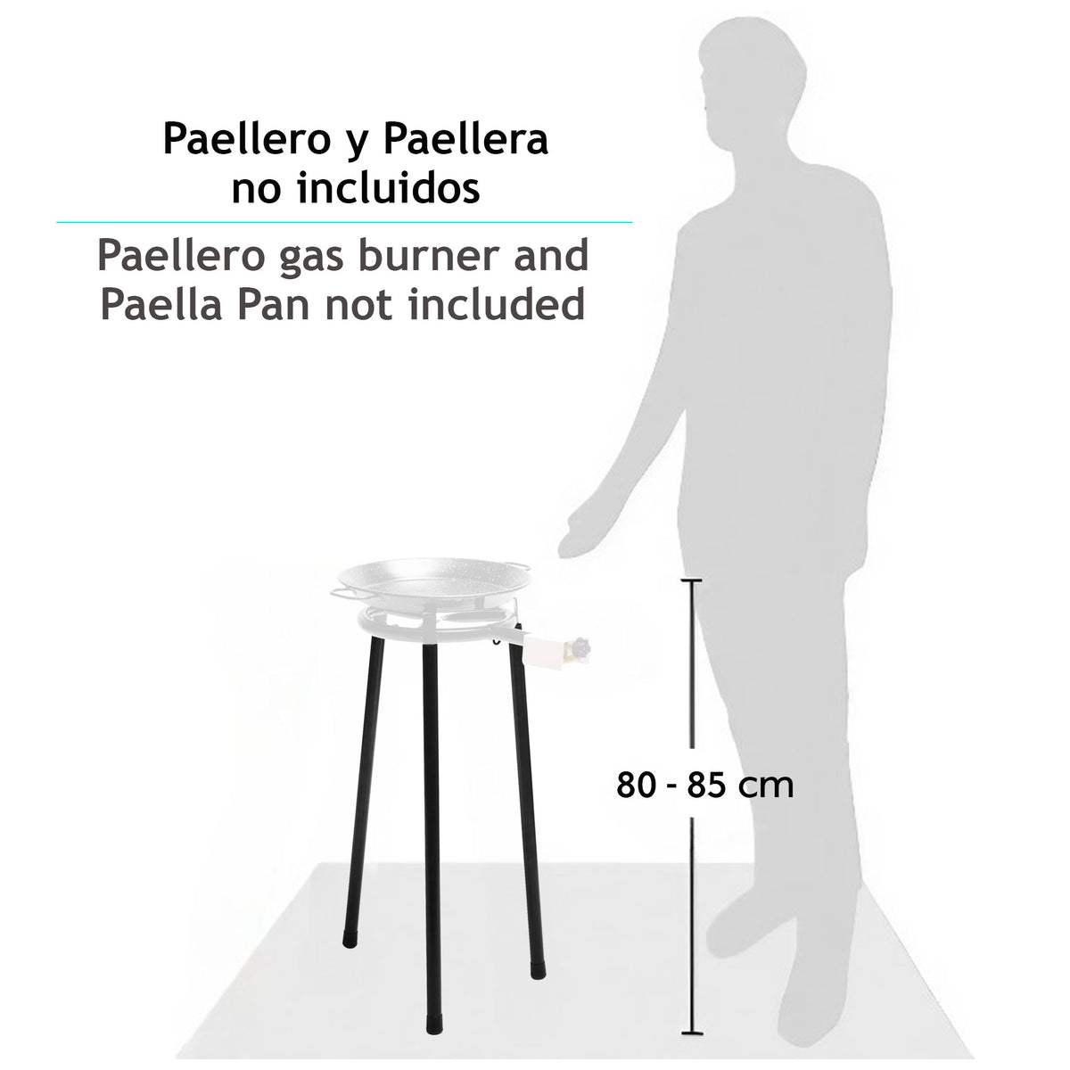 Support pour Brûleur à Gaz à 3 Pieds, Robuste pour Brûleurs à Paella 3