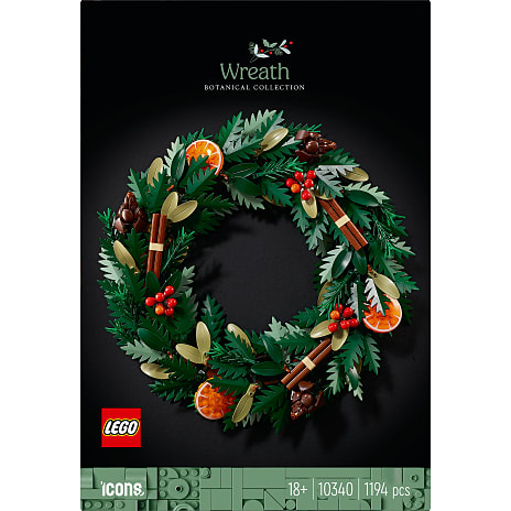 LEGO Icons Krans Boligindretningssæt med julepynt 10340