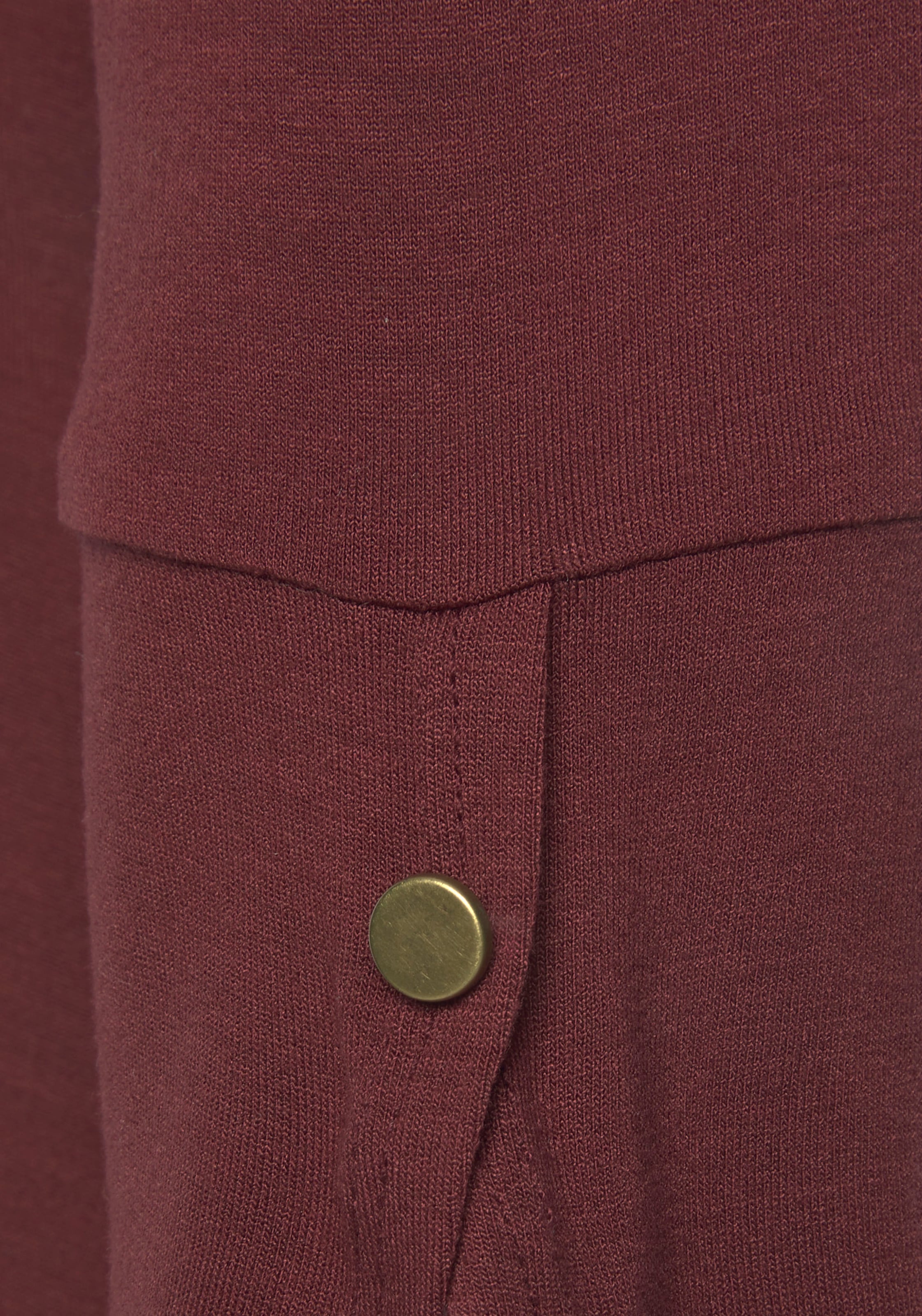 Vivance 3/4-Arm-Shirt »mit Manschetten und goldfarbenen Knöpfen«, aus weichem Viskose-Stretch