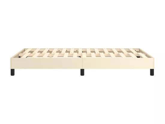 Sommier tapissier Crème 120x200 cm Similicuir
