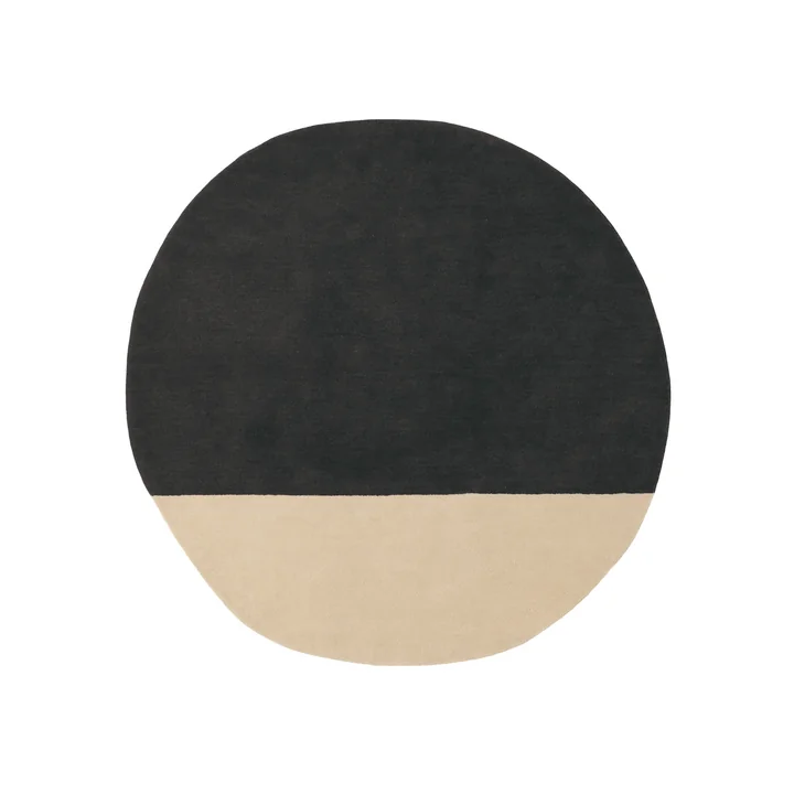 nanimarquina - Pearl Wollteppich, 150 x 148 cm, schwarz