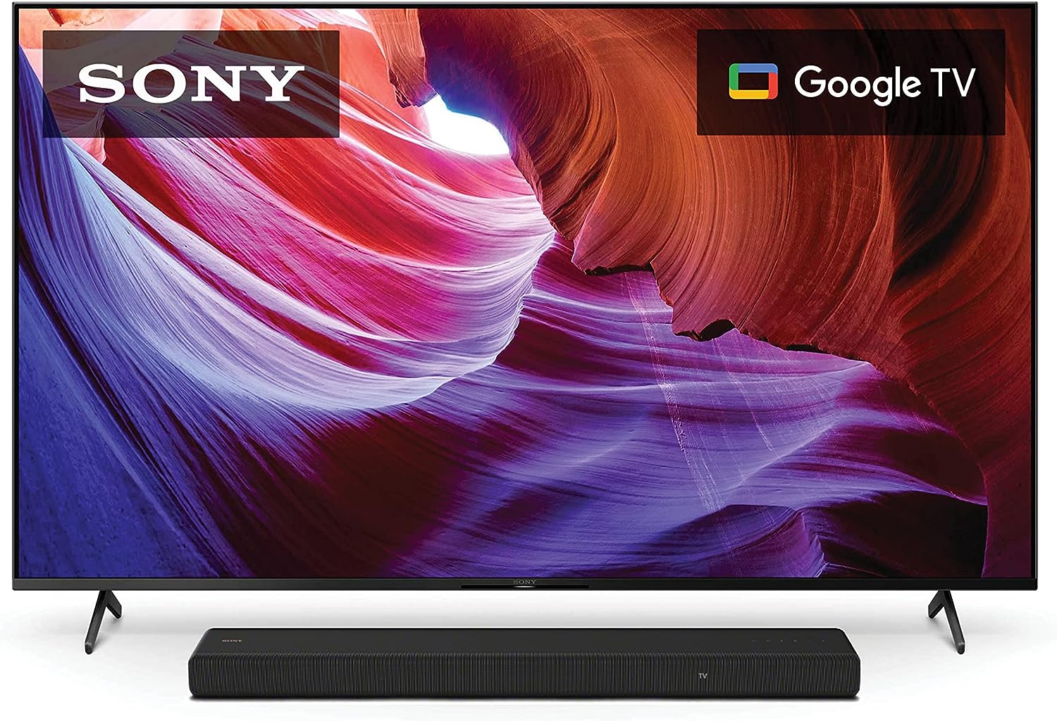 TV Sony 4K Ultra HD de 50 polegadas Série X85K: Smart TV LED com Google TV, Dolby Vision HDR e taxa de atualização nativa de 120 Hz (KD50X85K) - Modelo mais recente, preta.