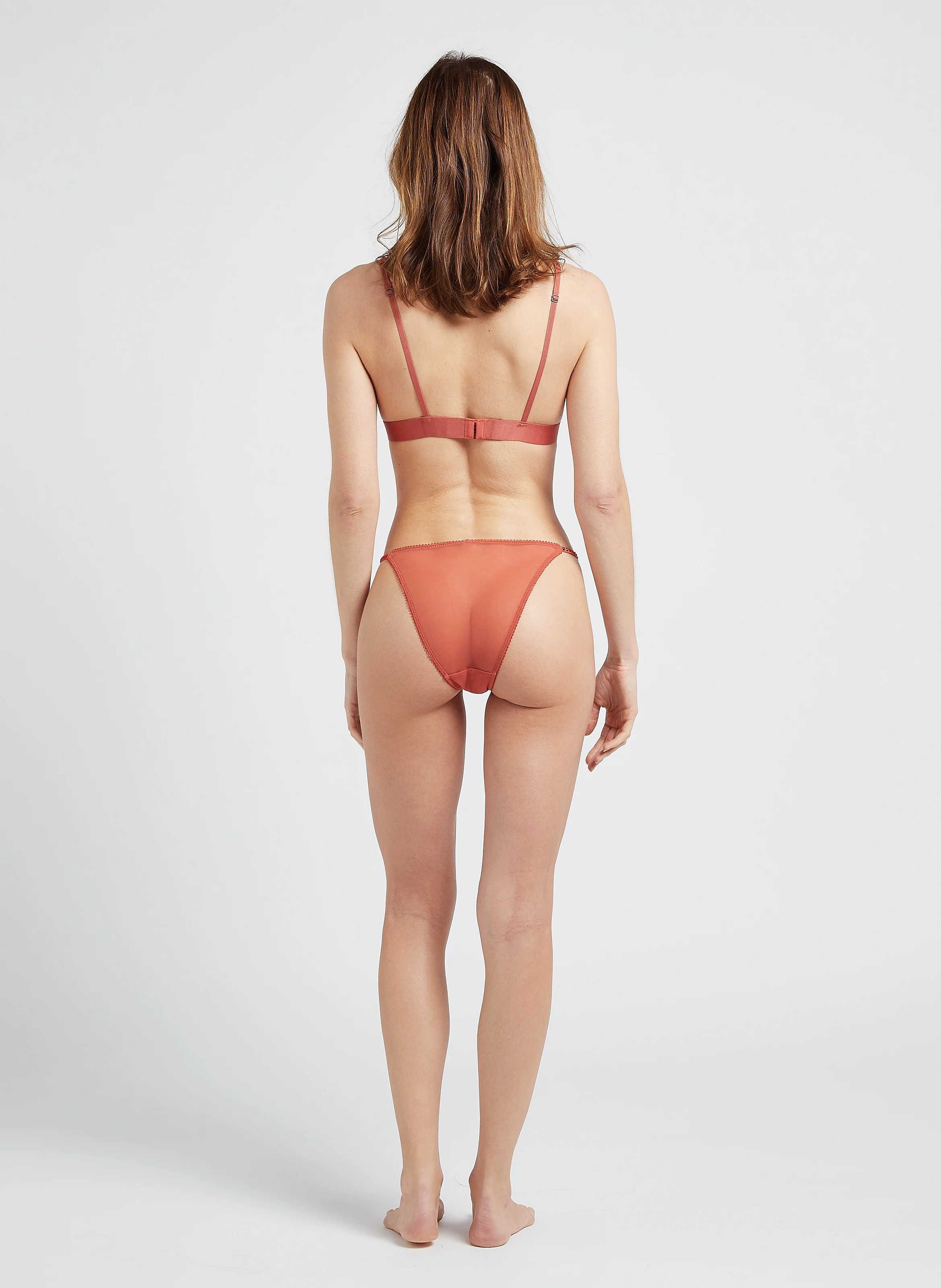 UMA - Soutien-gorge triangle en tissu filet | Rouge