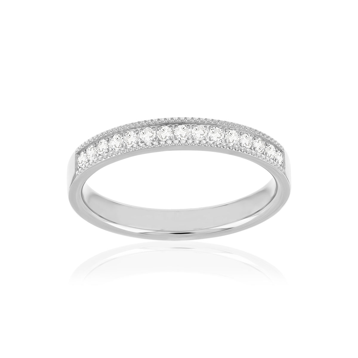 Alliance or 750 blanc diamants