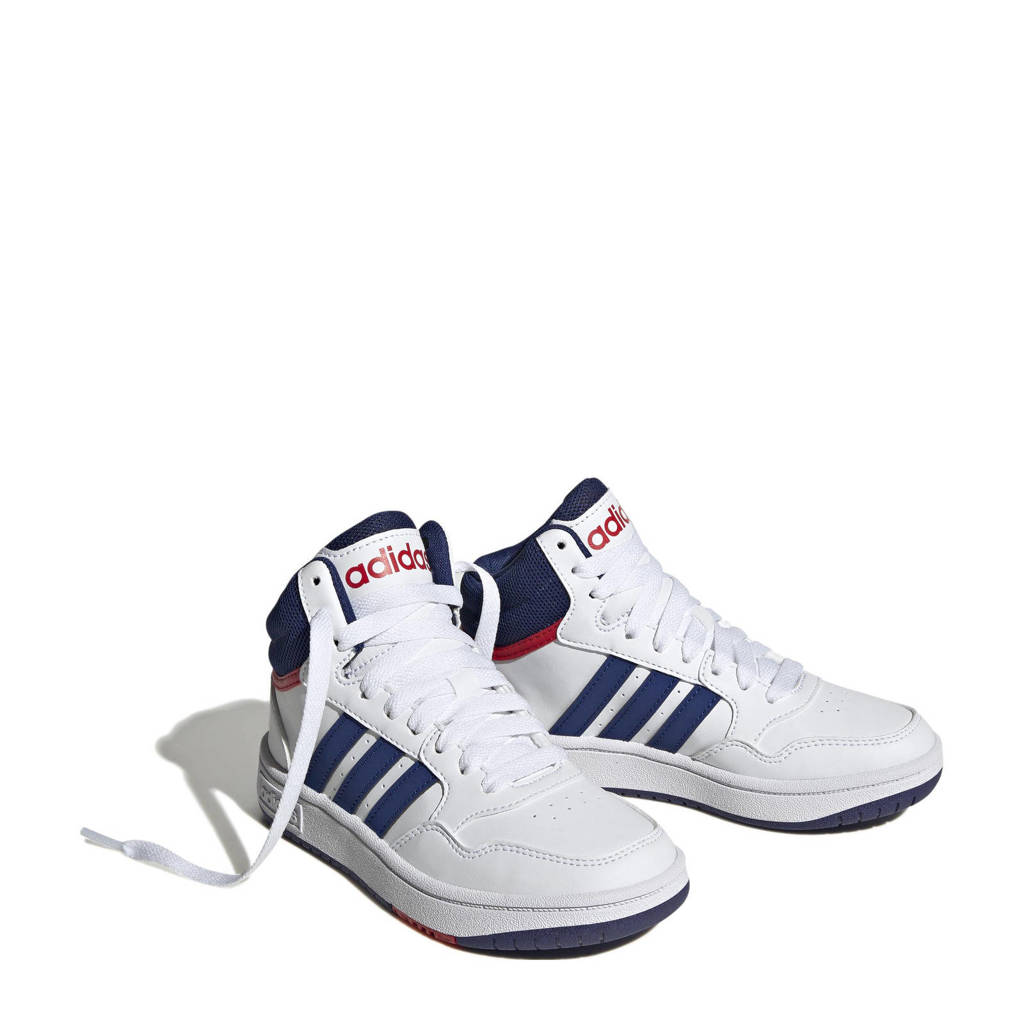 adidas Hoops Mid 3.0 sneakers wit/blauw/rood
