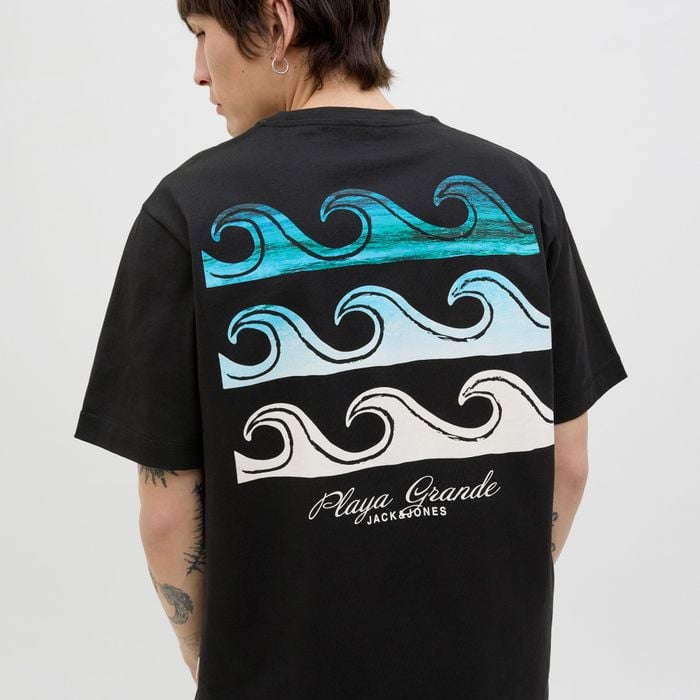 Jack & Jones Originals Canggu Summer Picture Crew Shirt Heren