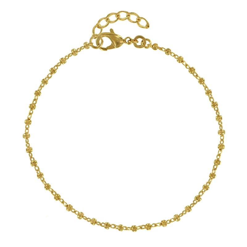 Bracelet Plaqué Or Petits Carrés