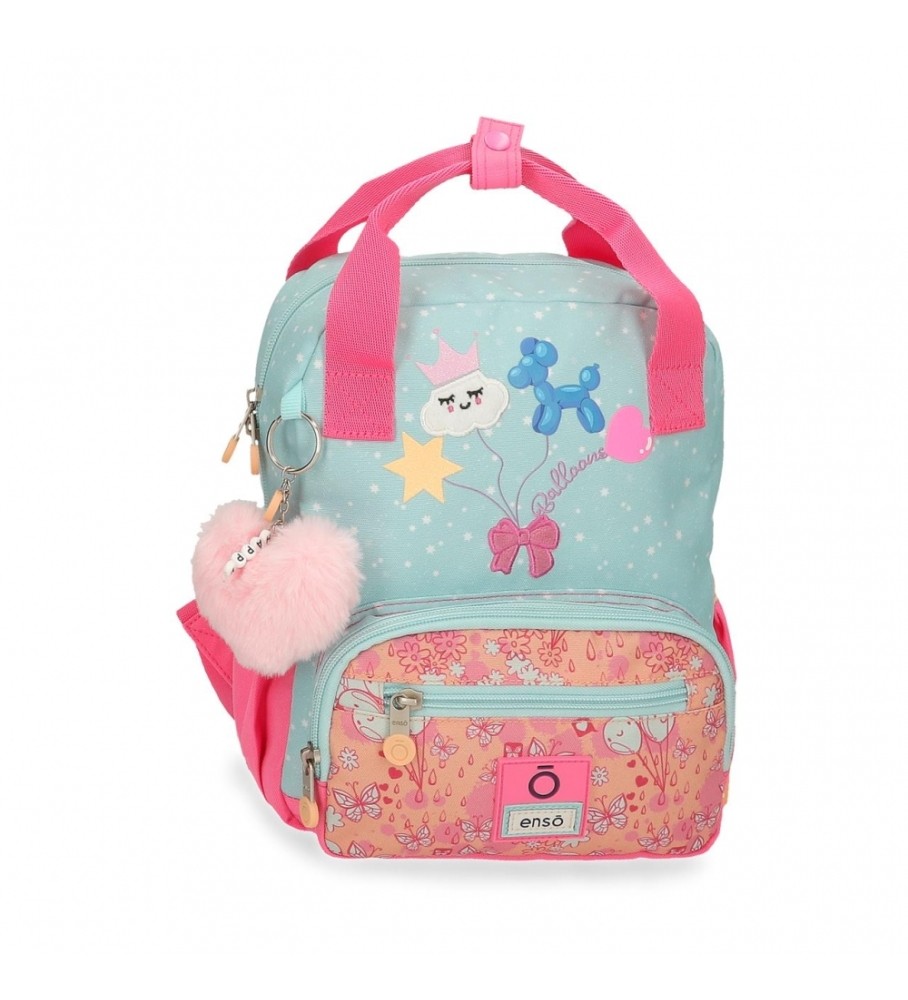 Mochila Enso Ballons 28 cm turquesa