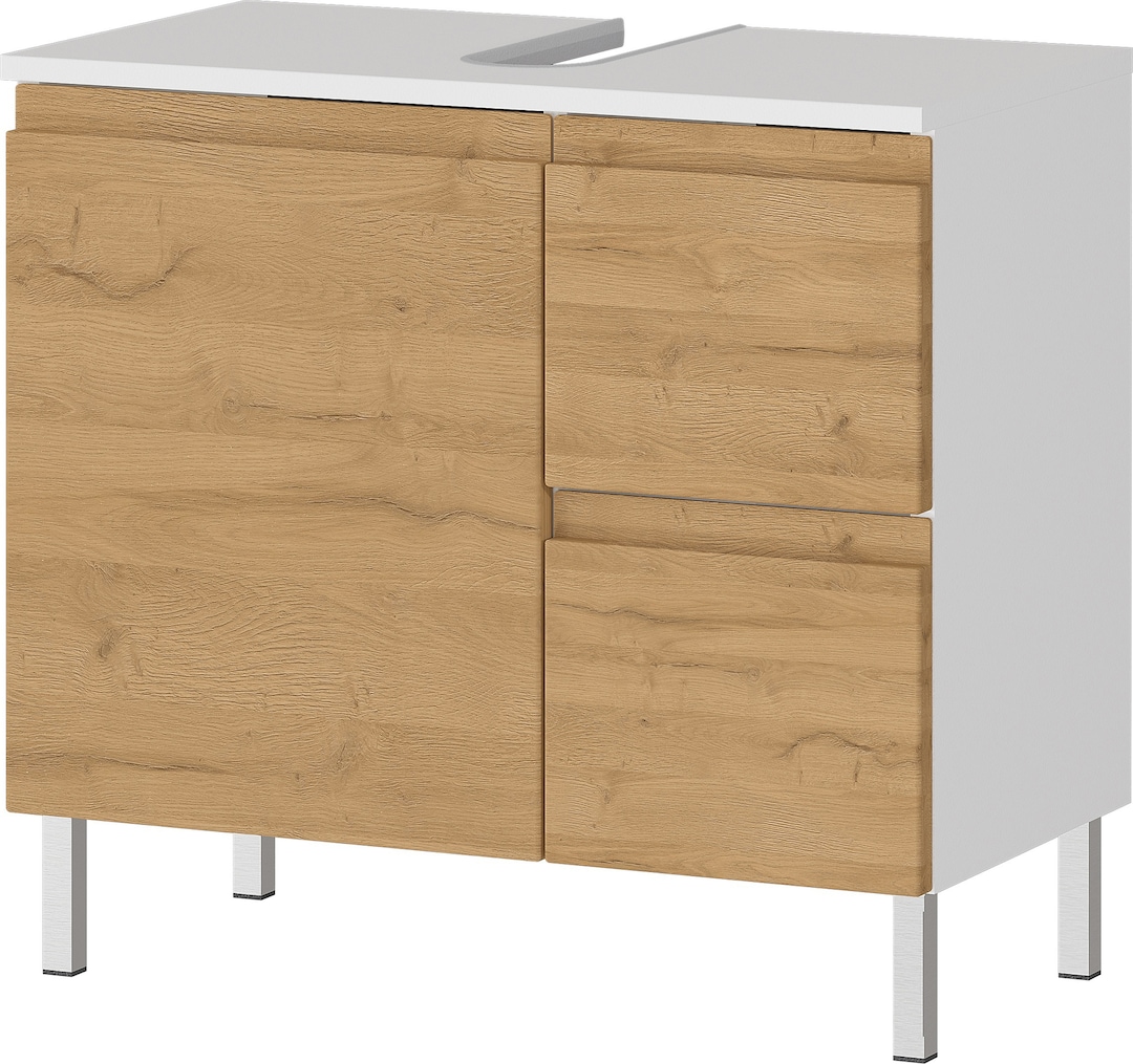 Waschbeckenunterschrank SOPHIE 60x56x34 weiß/Grandson-Eiche Nb.