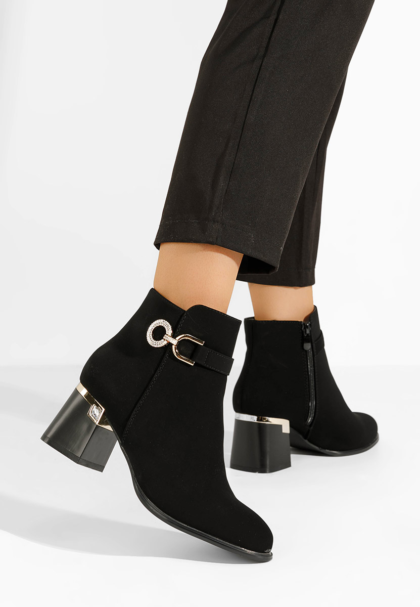 Bottines à talon noires Margie V3