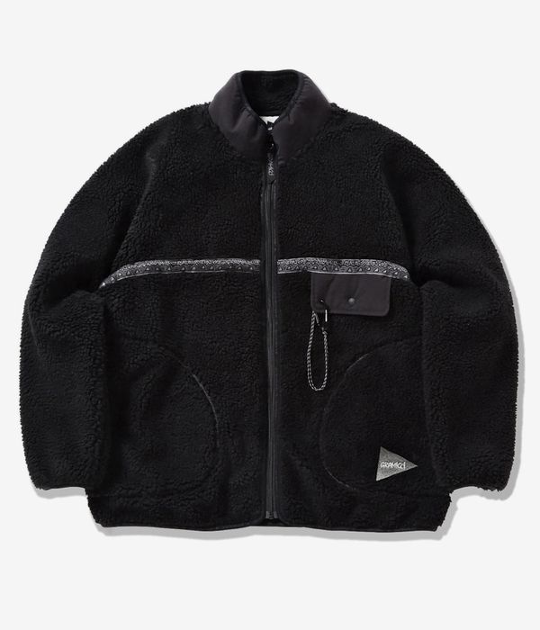Gramicci x and wander JQ Tape Fleece Jacke (black)