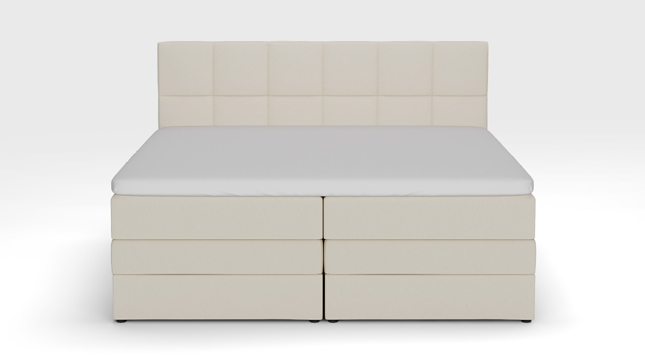 Opbergboxspring Jade - Matte leather ecru