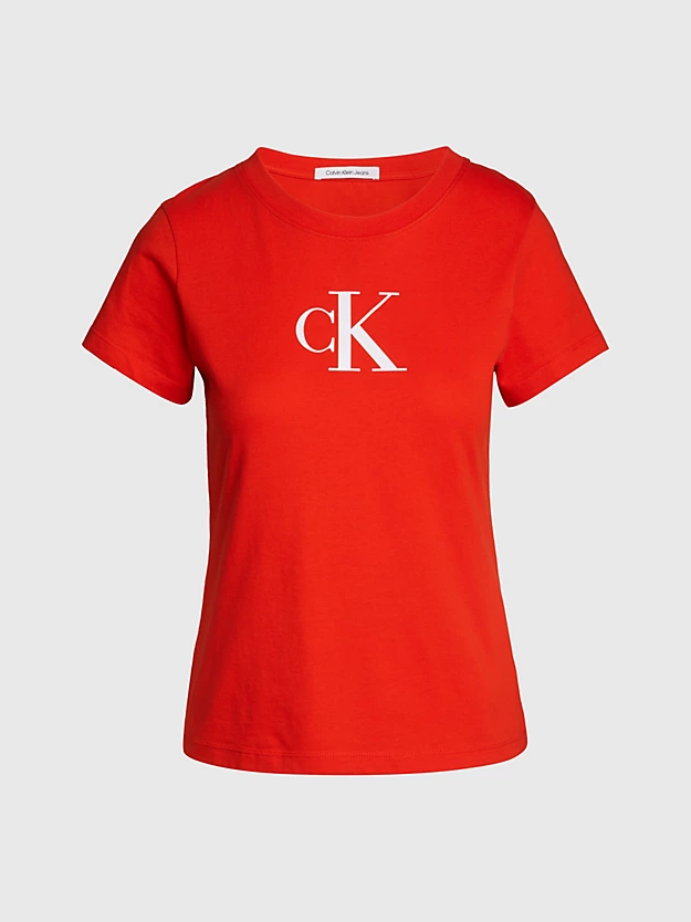 Camiseta slim fit com monograma