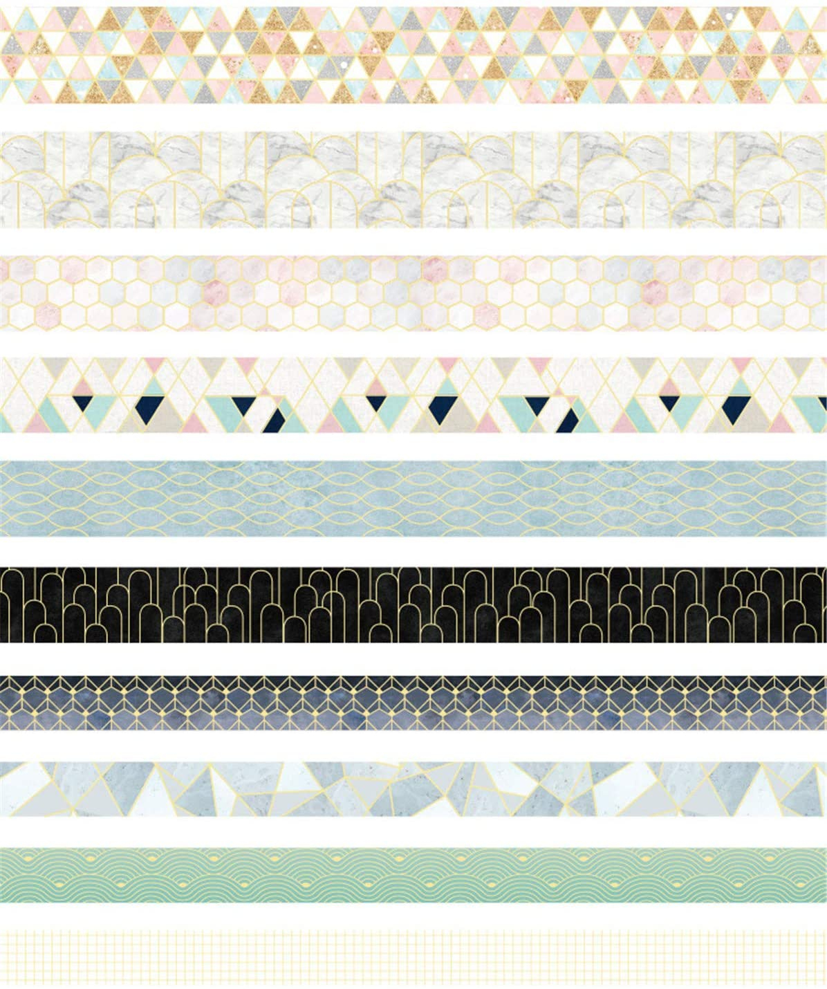 (10er Set) Washi Tape Deko Klebeband Bastel Masking Tape - Triangle