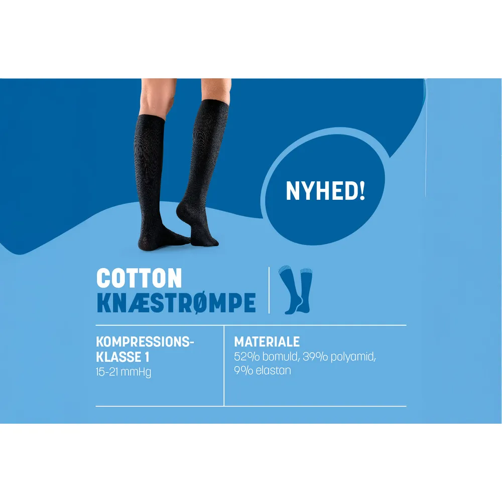 Mabs Cotton Knee Black - Flere størrelser