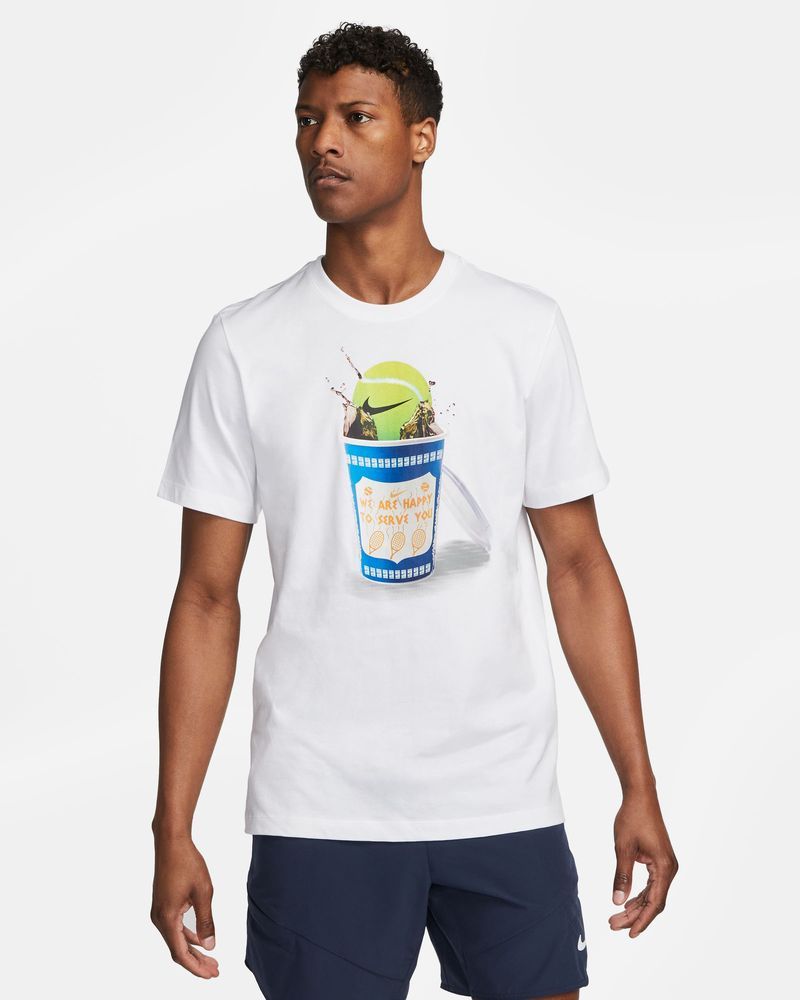 T-shirt de tennis Nike NikeCourt Blanc pour homme