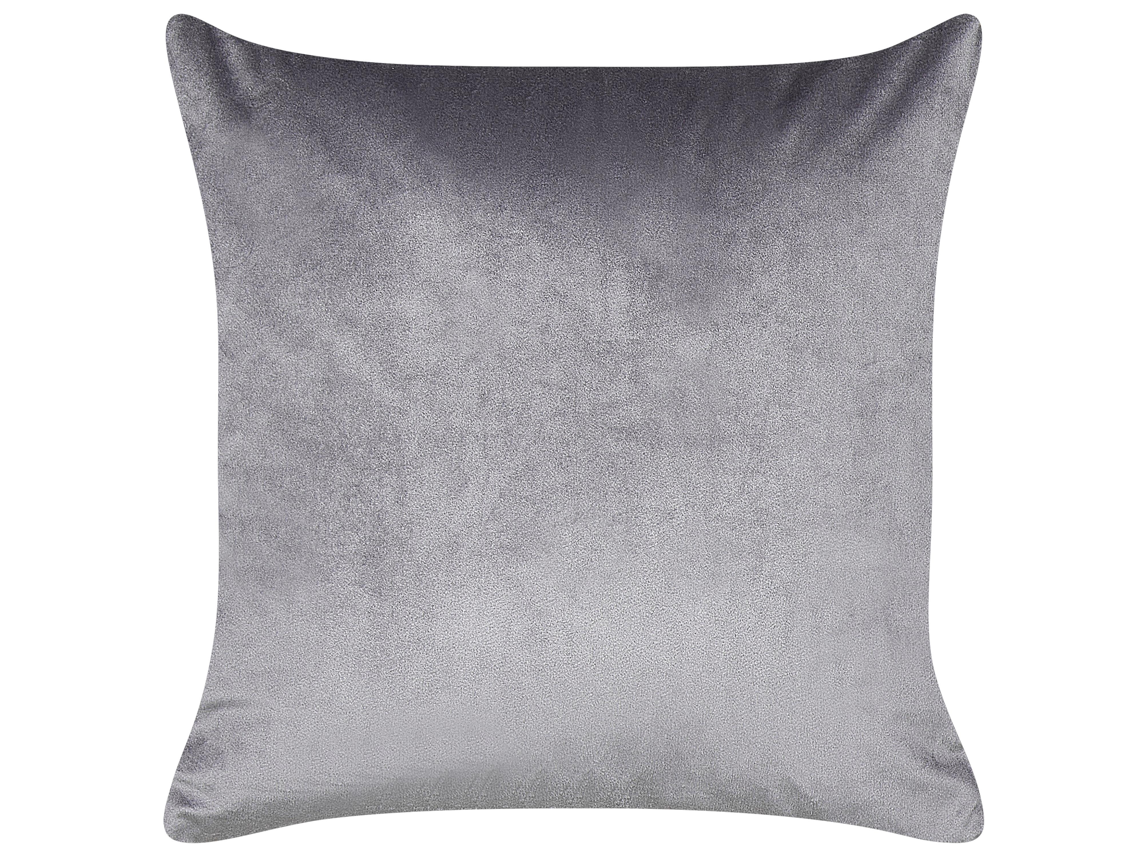 Set van 2 sierkussens ECLIPTA 45 x 45 cm Grijs effen