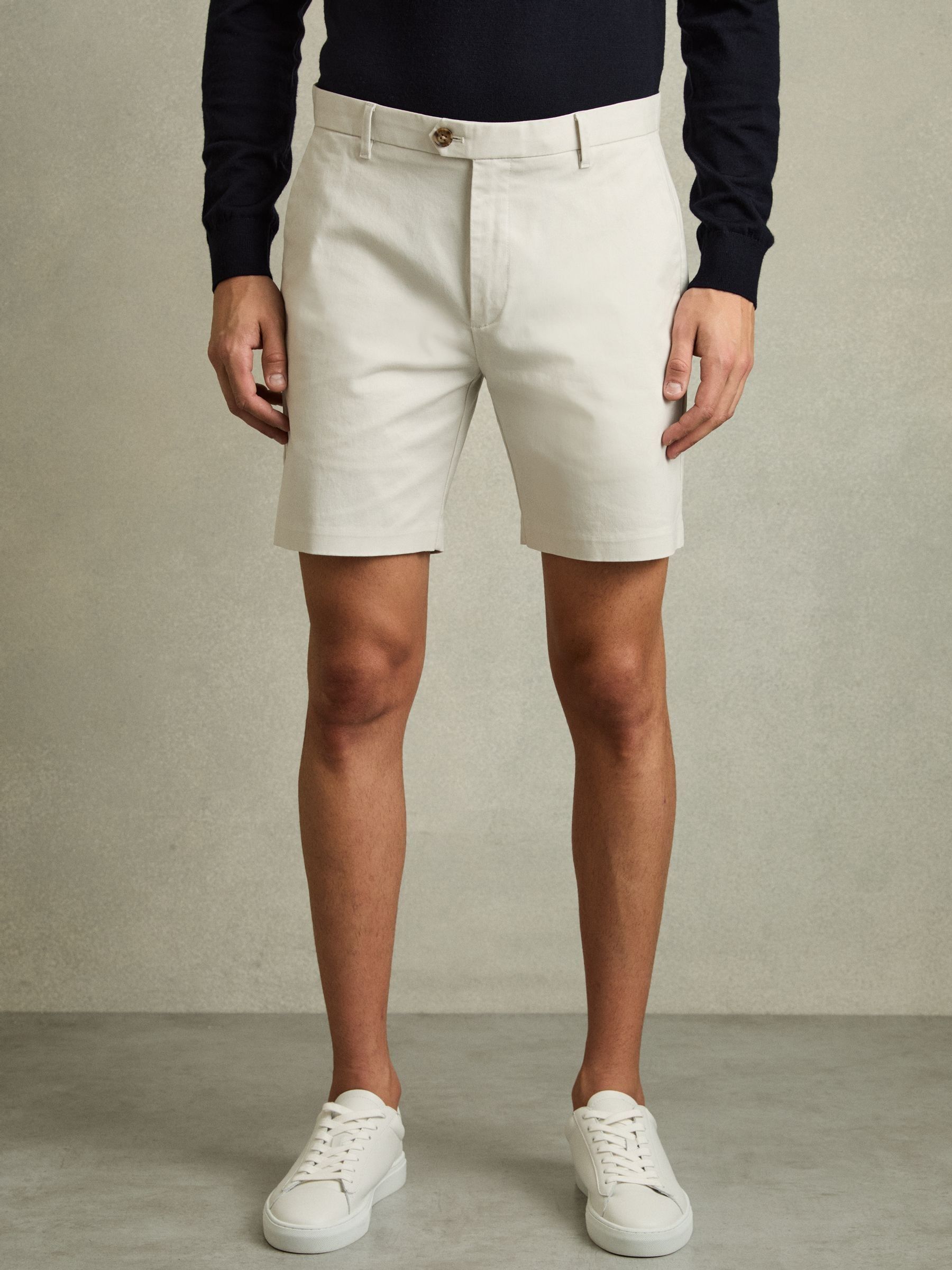 Krijtkleur - Reiss - Wicket S - Casual korte chinoshort