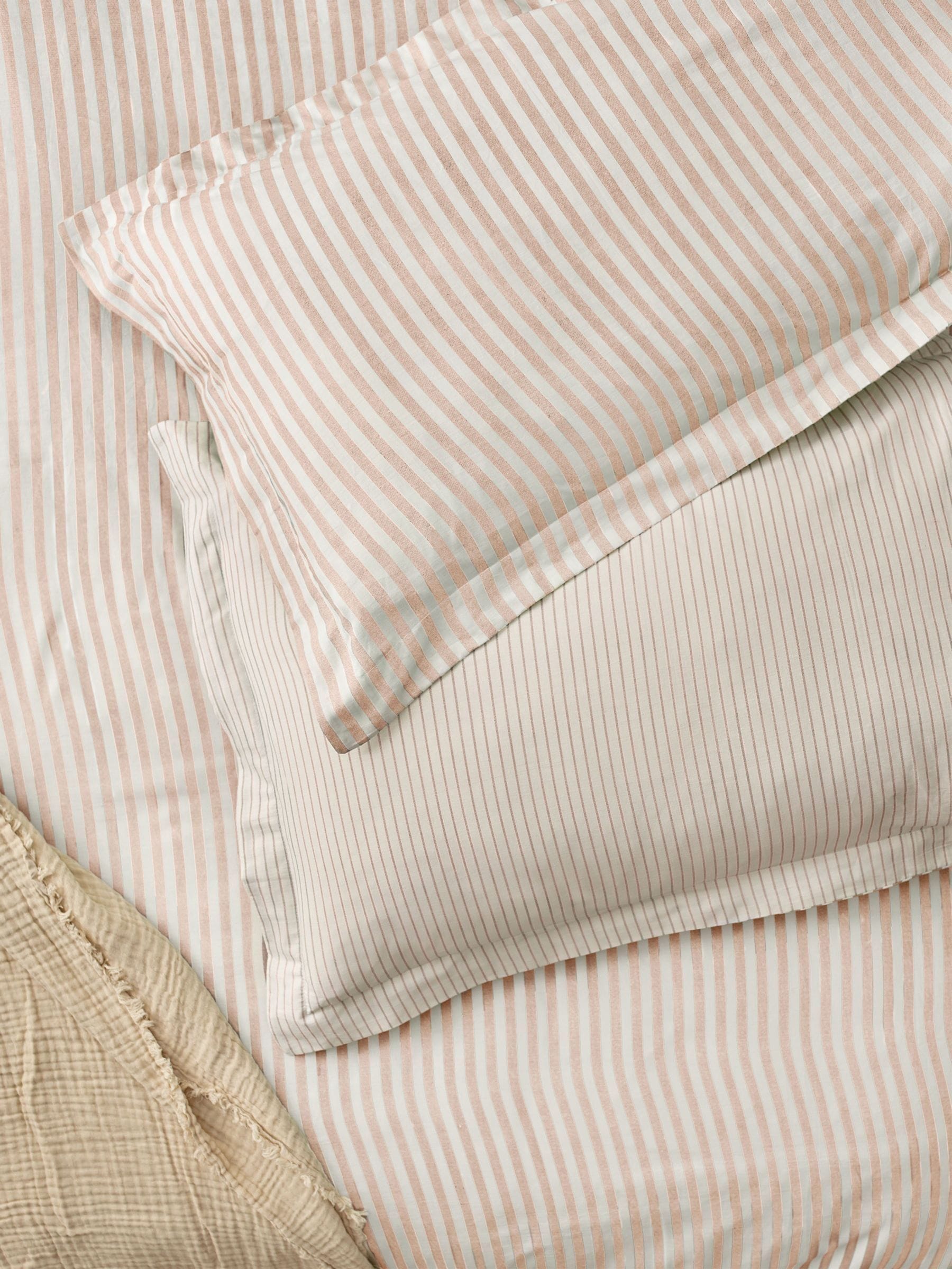 Yard Set of 2 Hebden Melange Stripe 100 Cotton Pillowcases