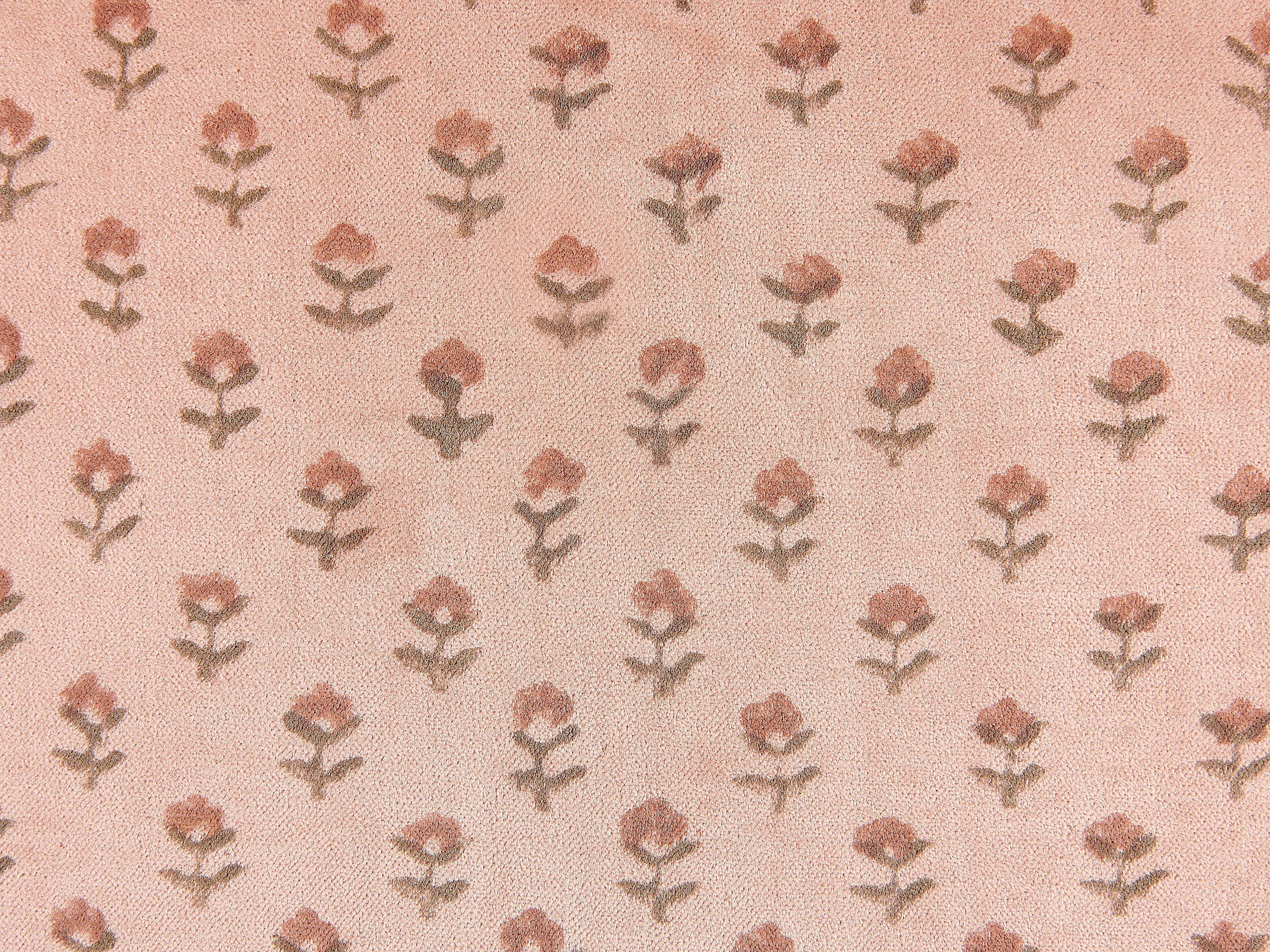 Sierkussen RUMHORA Fluweel 45 x 45 cm Roze bloempatroon