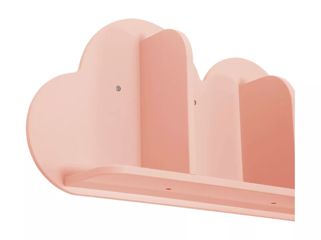 Lot de 3 étagères murales roses nuage pour chambre enfant