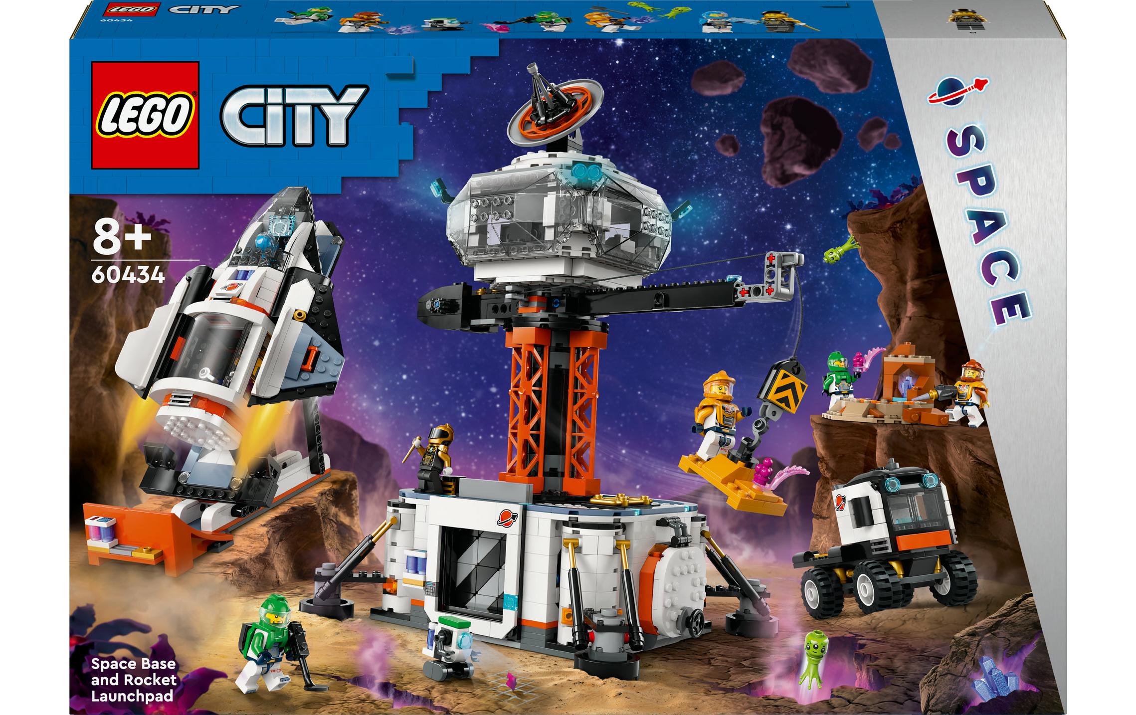 City Raumbasis mit Startrampe 60434<br>Weltraum-Spielset