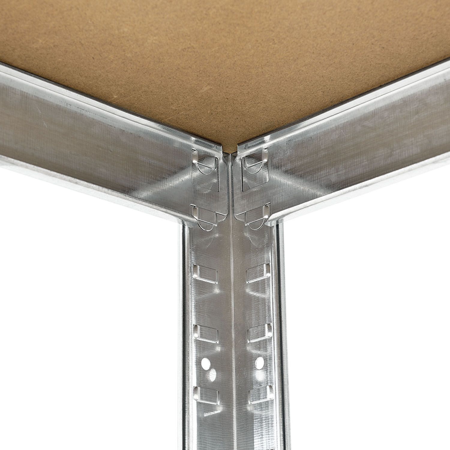 Juskys Lageregal Corner Basic 180 x 70 x 40-70 cm | 875 kg | 5 Böden | Schwerlastregal Metall