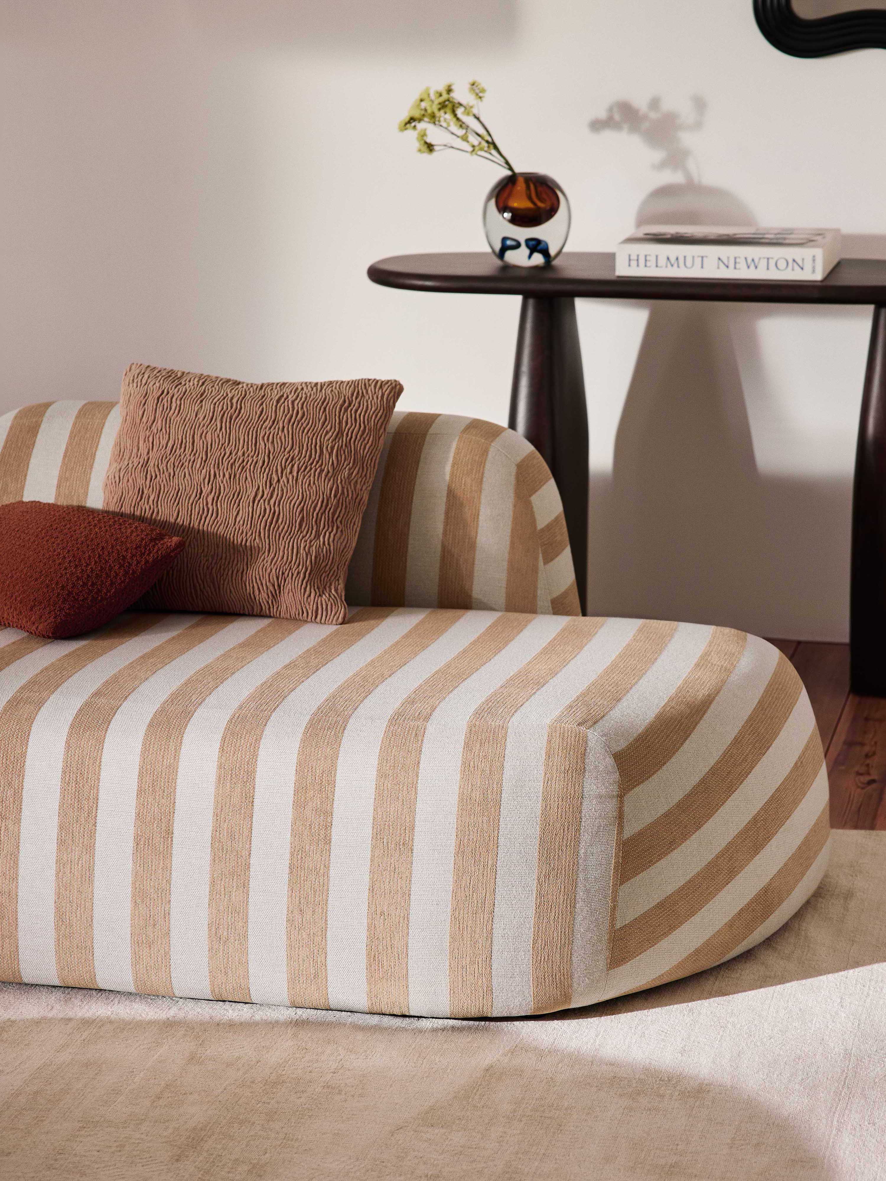 Gestreepte chaise longue module Wolke