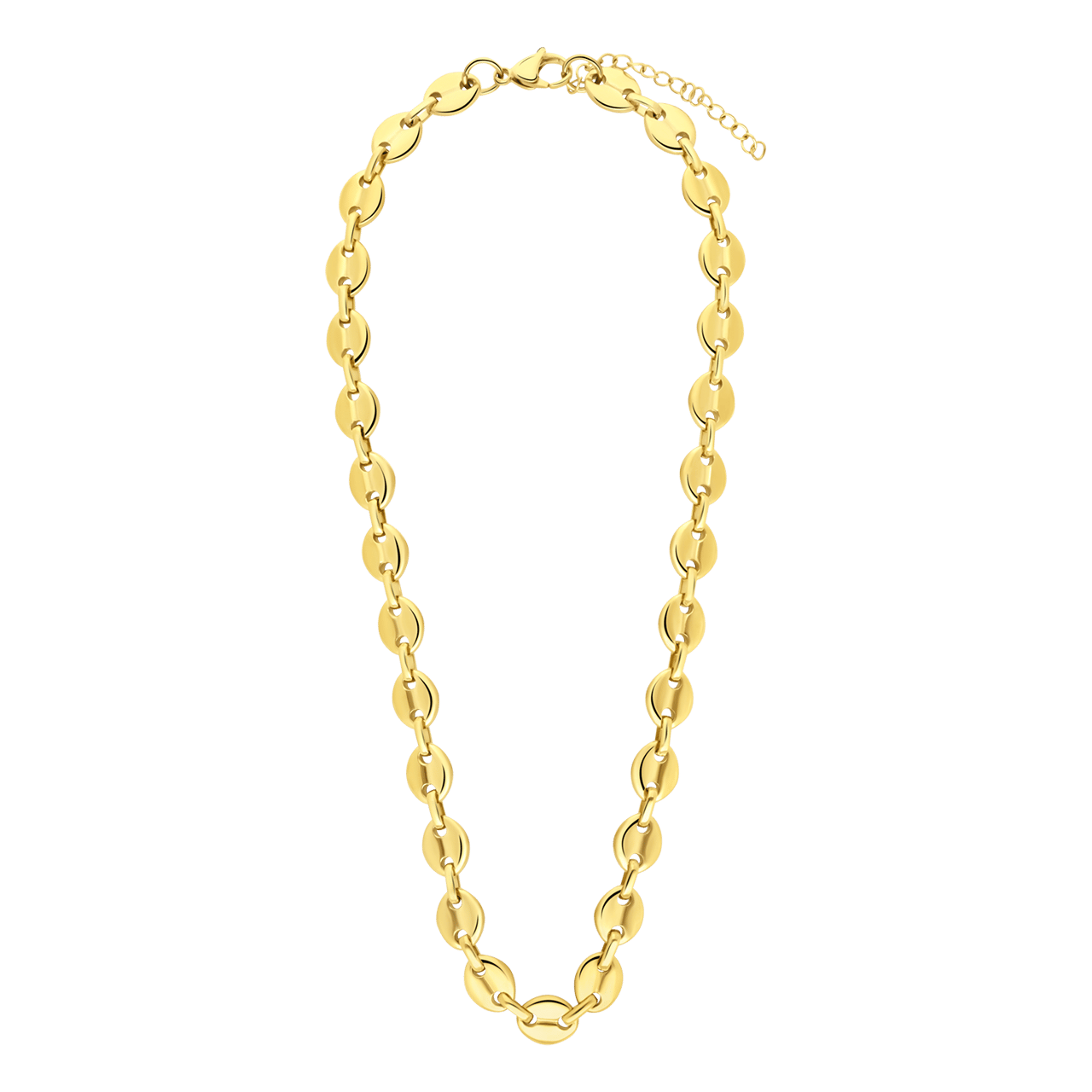 Stalen 18 karaat goldplated ketting Nadege