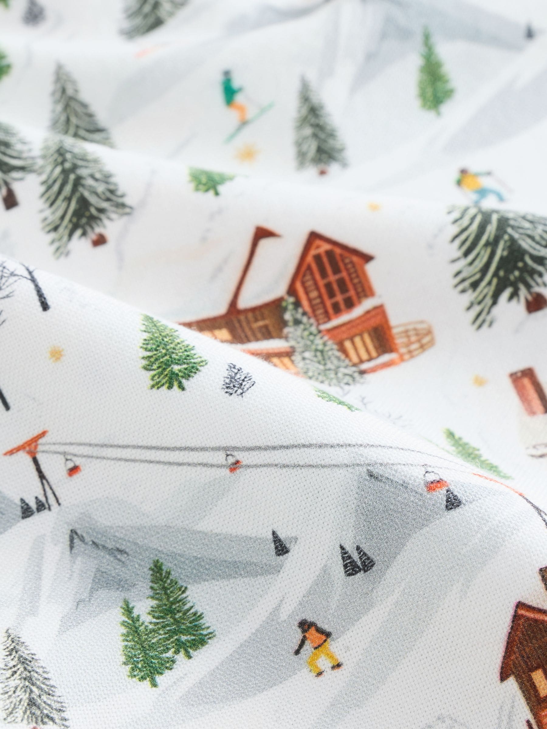 Wit - Overhemd met kerstprint en lange mouwen