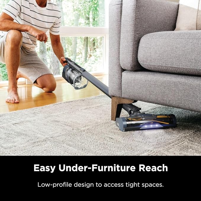 Shark IX141 Pet Cordless Stick Vacuum with XL Dust Cup, LED Headlights, Removable Handheld Vac, Crevice Tool, Portable Vacuum for Household Pet Hair, Carpet and Hard Floors, 40min Runtime, Grey