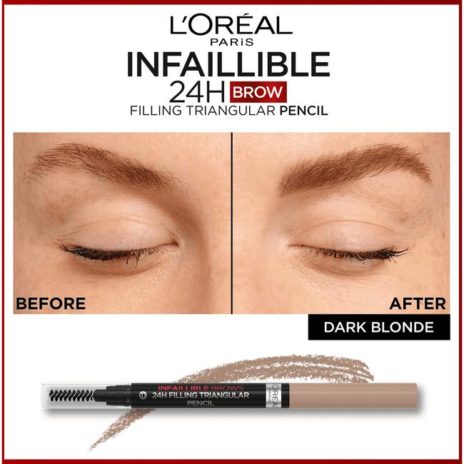 L'Oréal Paris Infaillible 24H Brow Filling Triangular Wenkbrauwpotlood 6.0 Dark Blonde