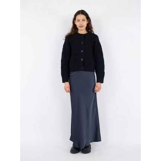 Neo Noir Selda Cable Soft Knit Cardigan, Black, 42