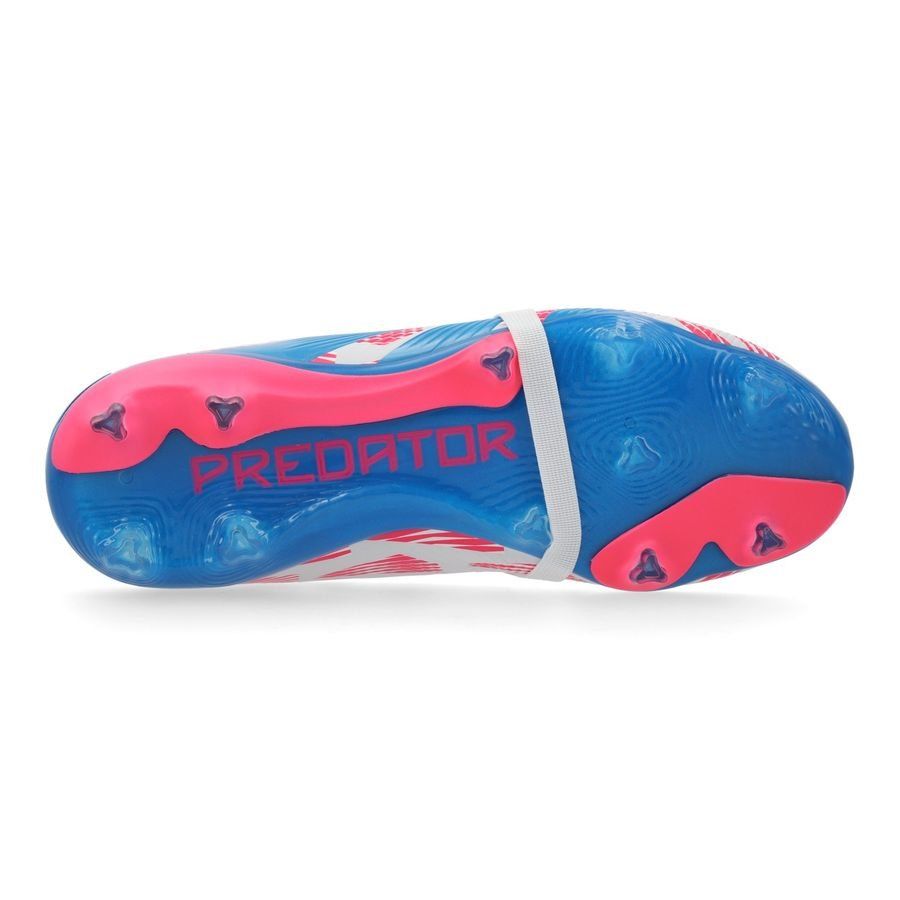 adidas Predator Elite Fold-over Tongue FG Reemergence - Blanc/Bleu/Rose Enfant