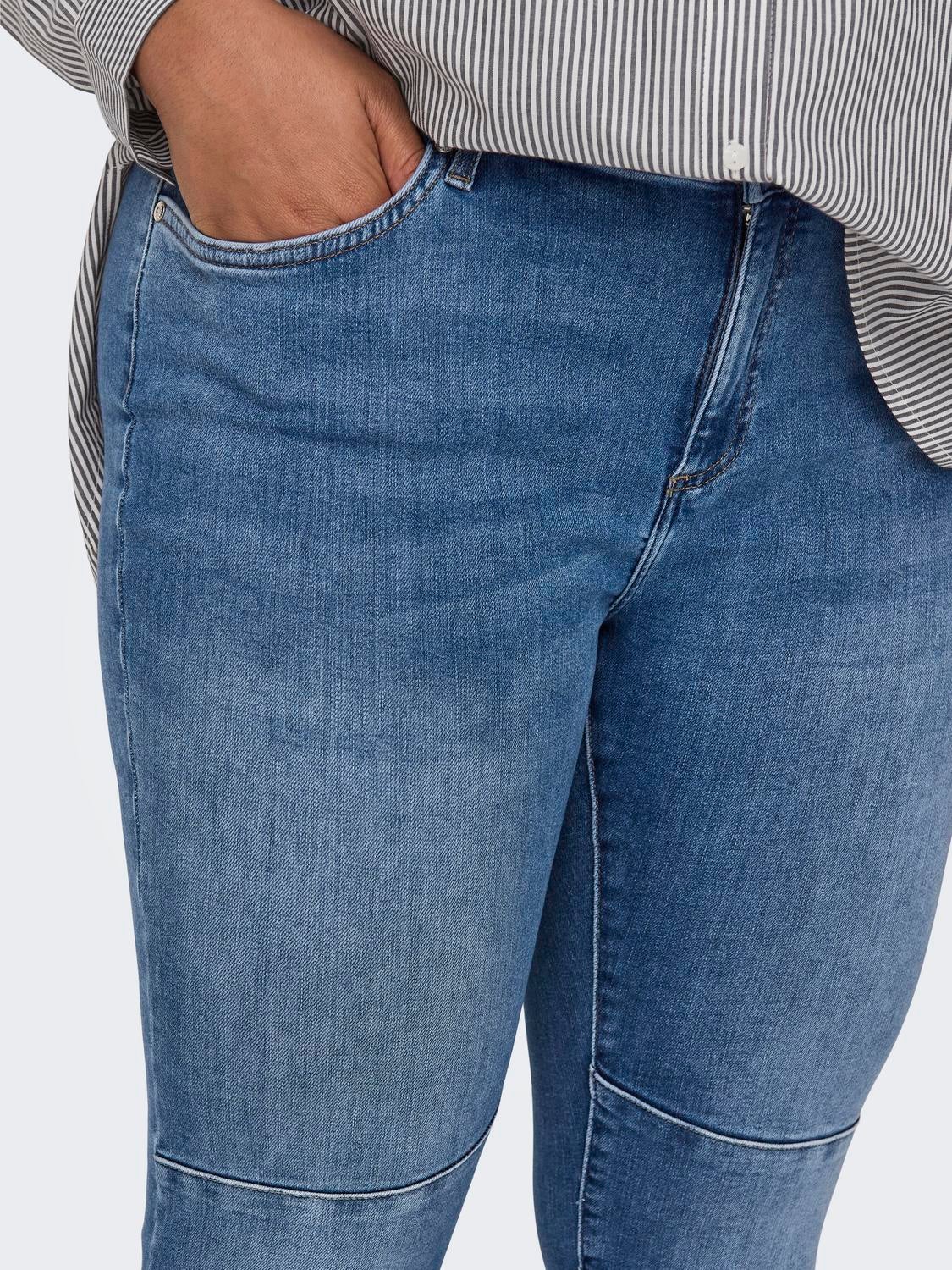 CARWILLY Mittlere Taille Skinny Fit Jeans Light Blue Denim