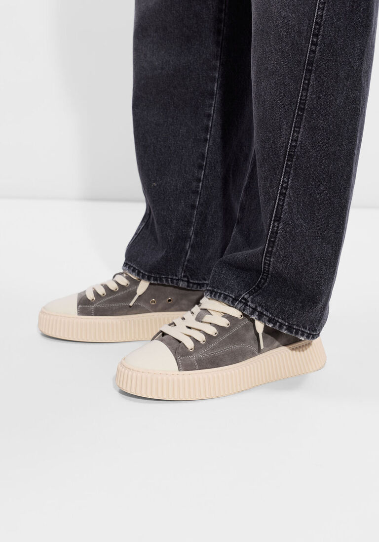 grijze rhun lage sneakers 2020 treble