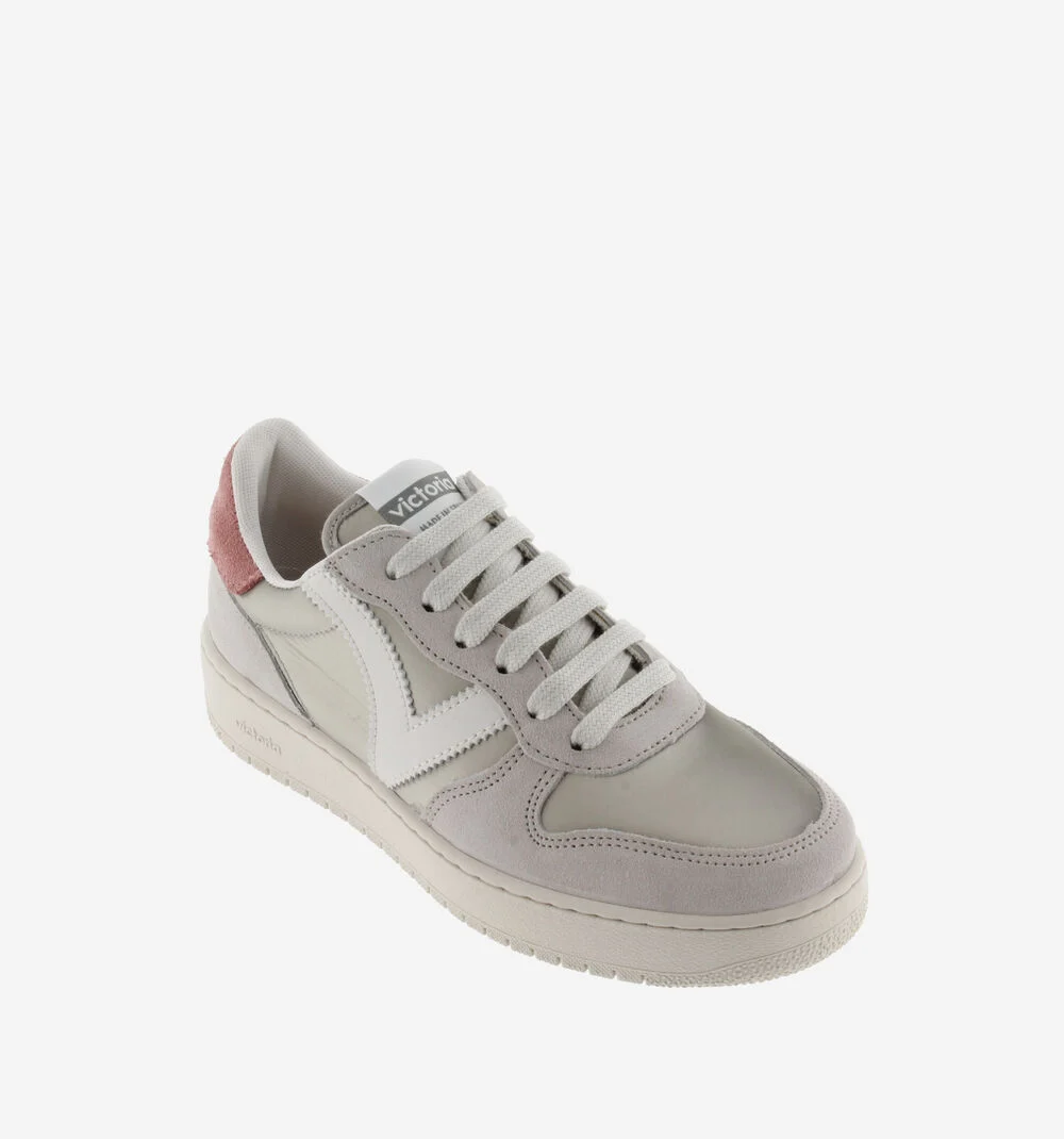 MADRID NYLON MÉTAL Zapatillas mujer de nailon V retro PLATA