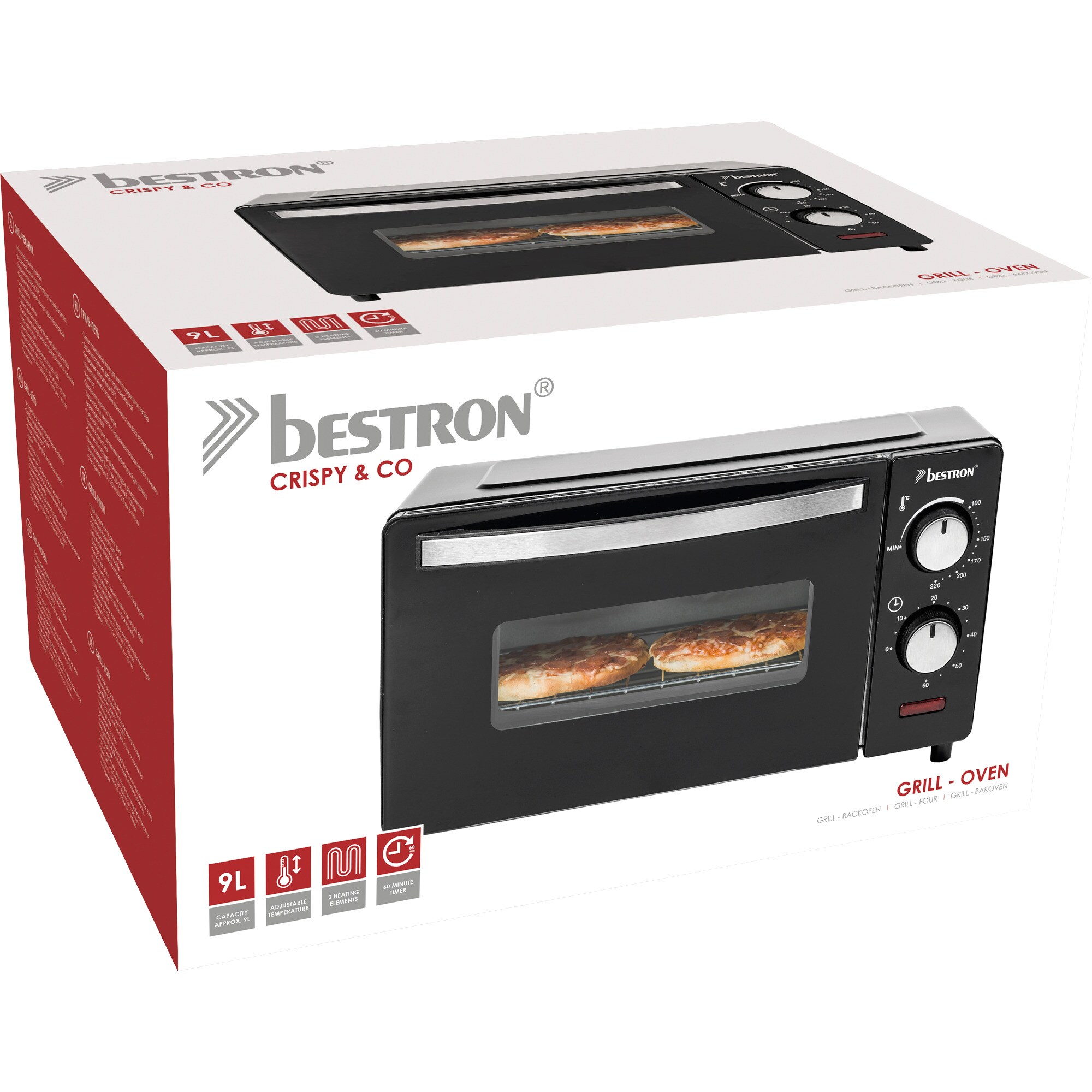 Bestron Mini-Backofen Grill-Backofen