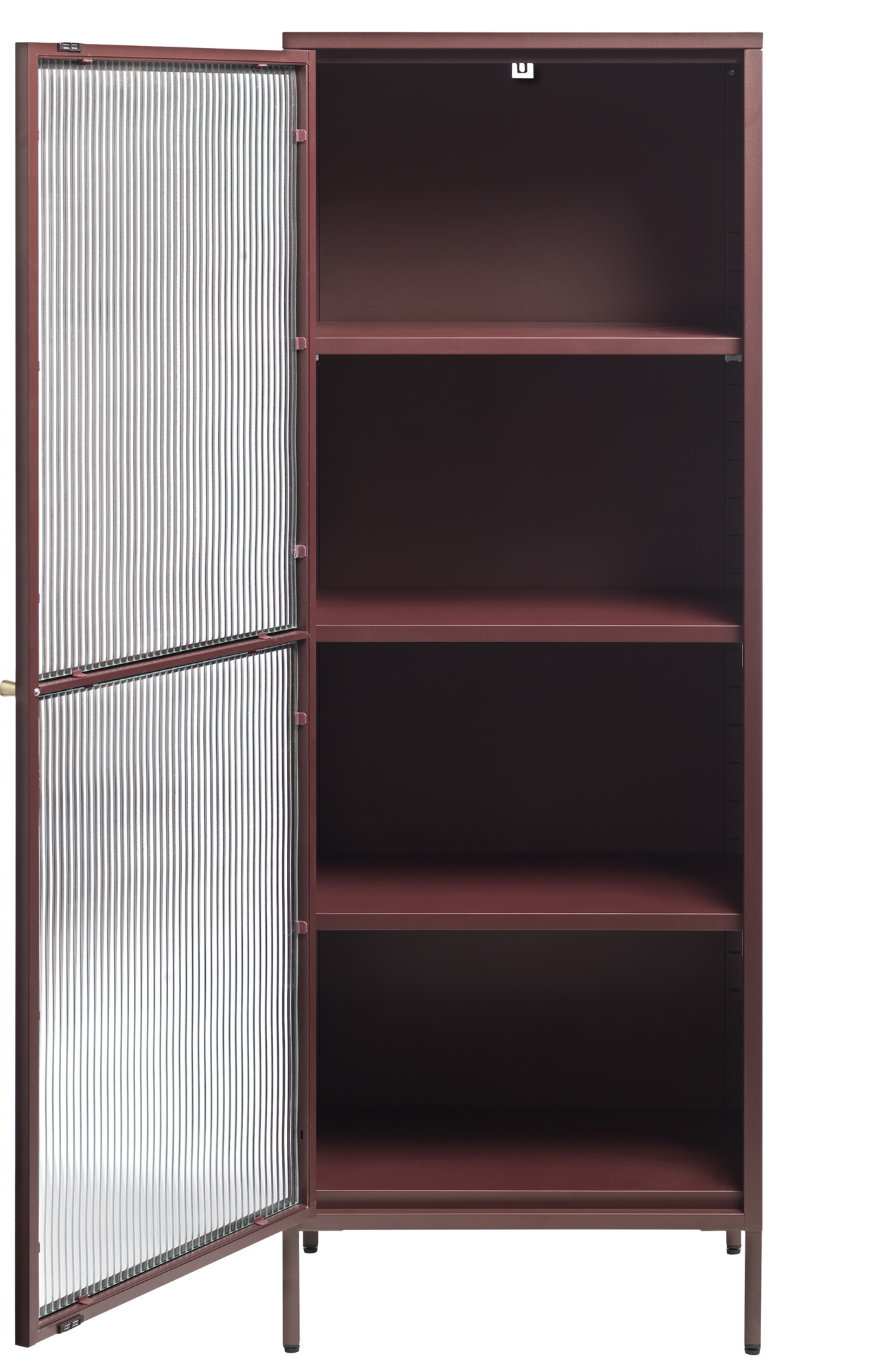 Vitrinekast Omeo 160x58 cm bordeauxrood