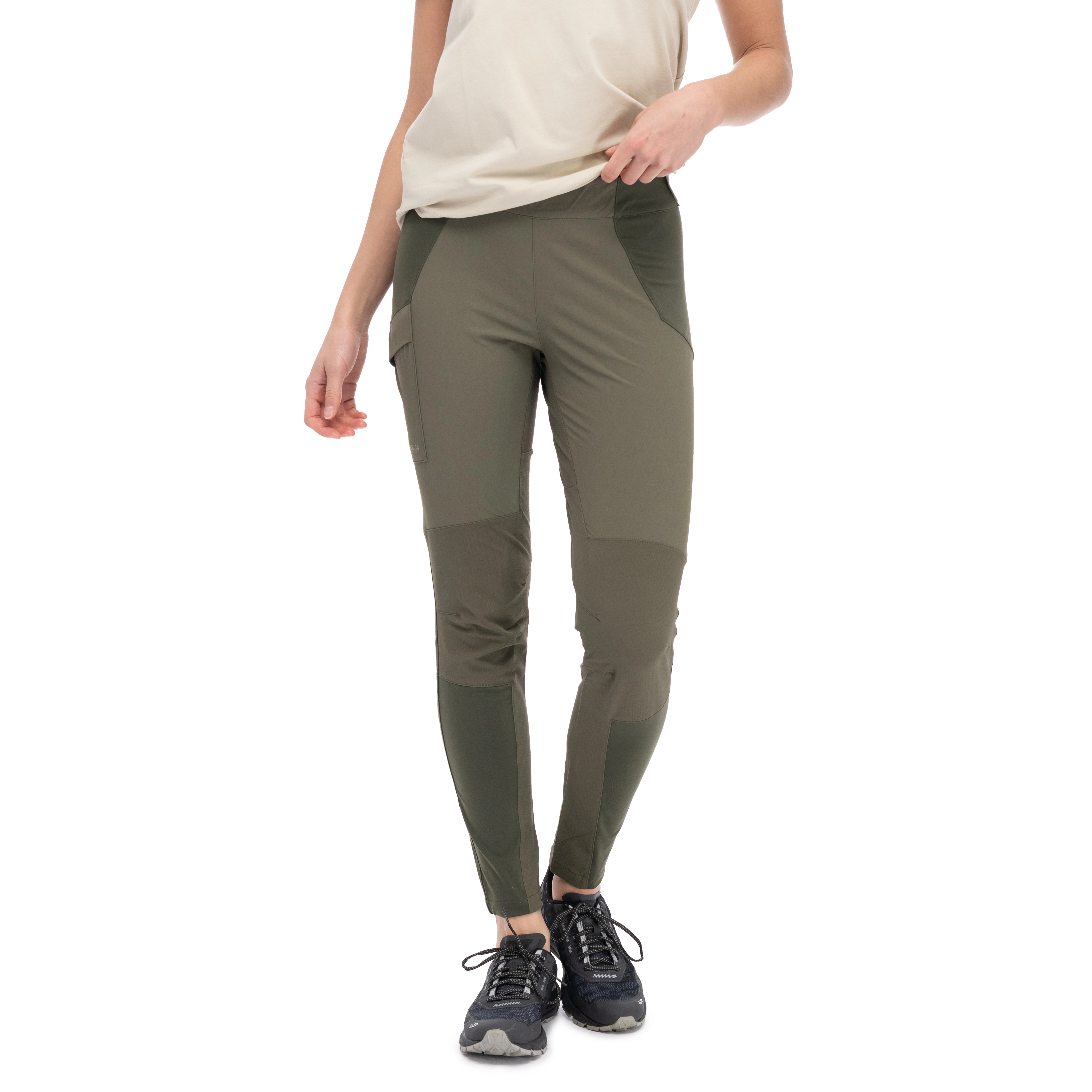 Fløyen Original Tight Pants Women Dark Green Mud