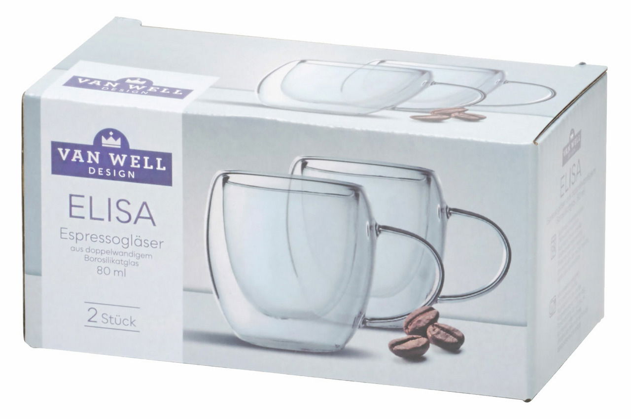 Van Well 2er Espressogläser ELISA