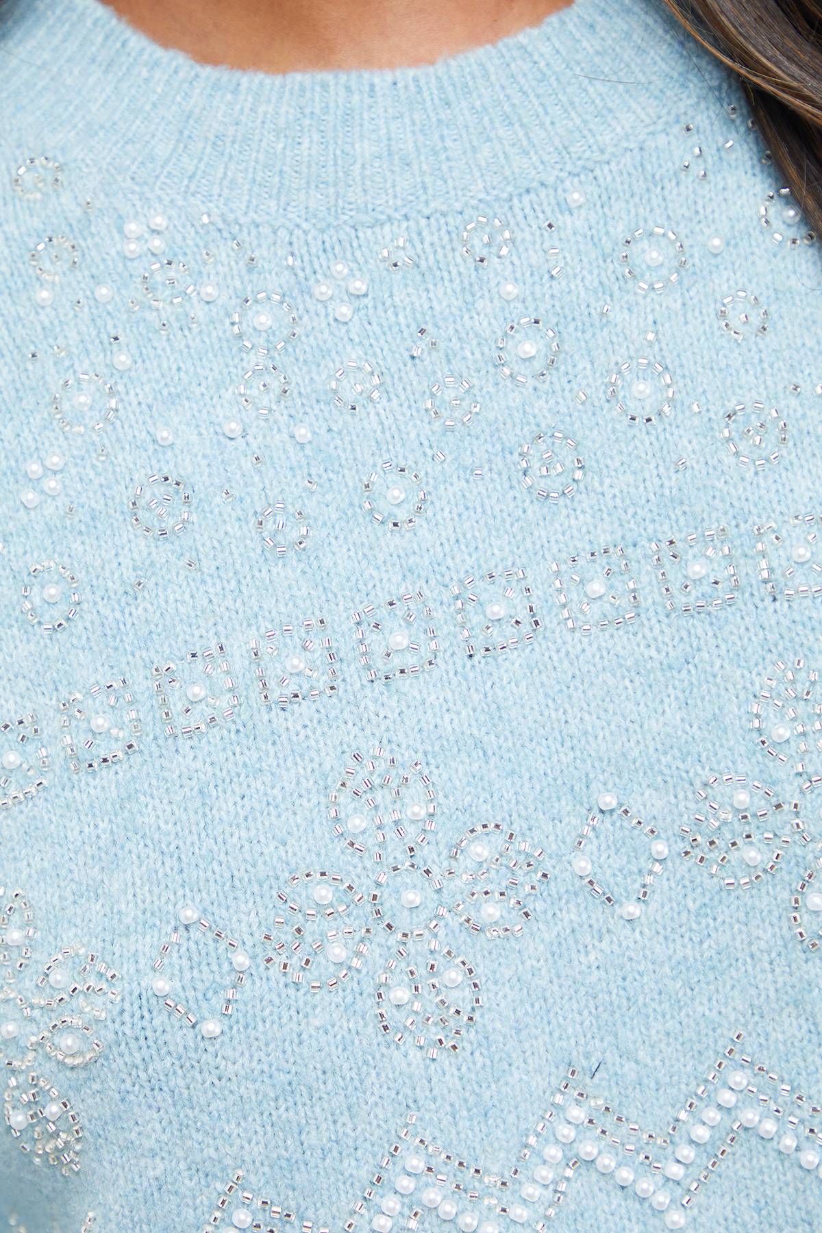 Oasis synthétiquell Col Rond Fairisle Orné