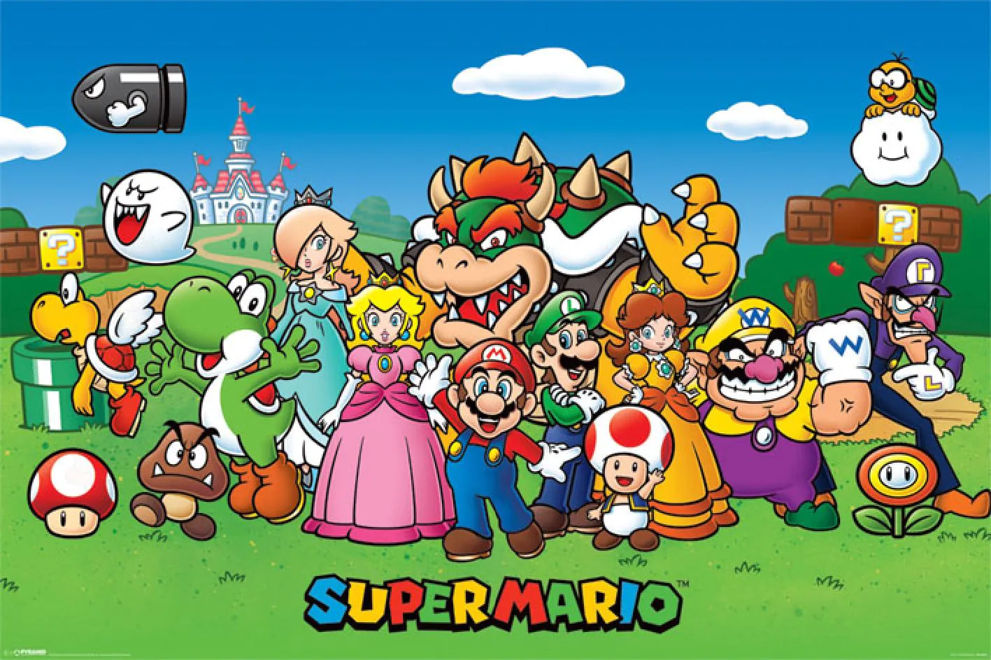 Poster Super Mario, Charaktere, 61 x 91 cm