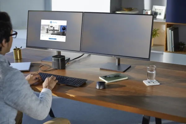 HP t640 - Tynd klient - SFF - 1 x Ryzen Embedded R1505G / op til 3.3 GHz - RAM 8 GB - flash 32 GB - Radeon Vega 3 - Gigabit Ethernet - Windows 10 IoT Enterprise for Thin Clients 64-bit - skærm: ingen - tastatur: tysk