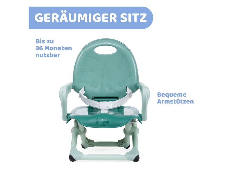 Chicco Sitzerhöhung Pocket Snack Sage Klappbare Sitzerhöhung für einfachen Transport
