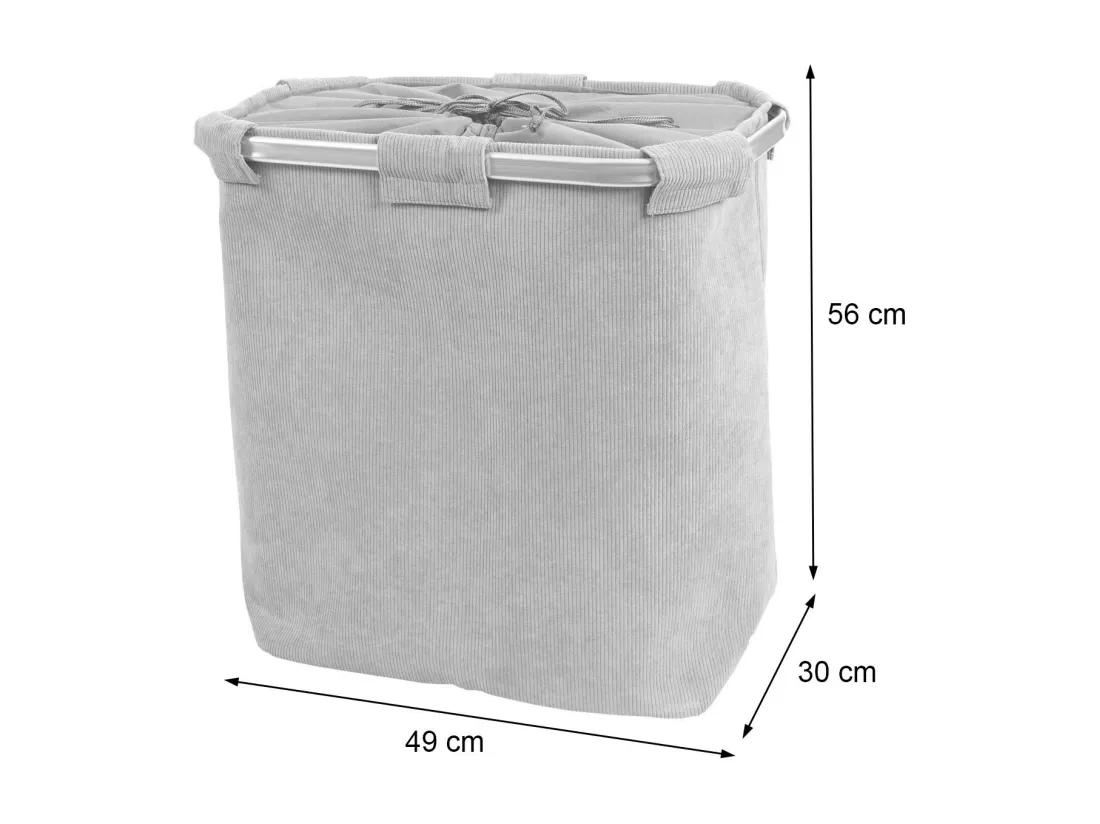Collecteur de linge MCW-C34, velours gris