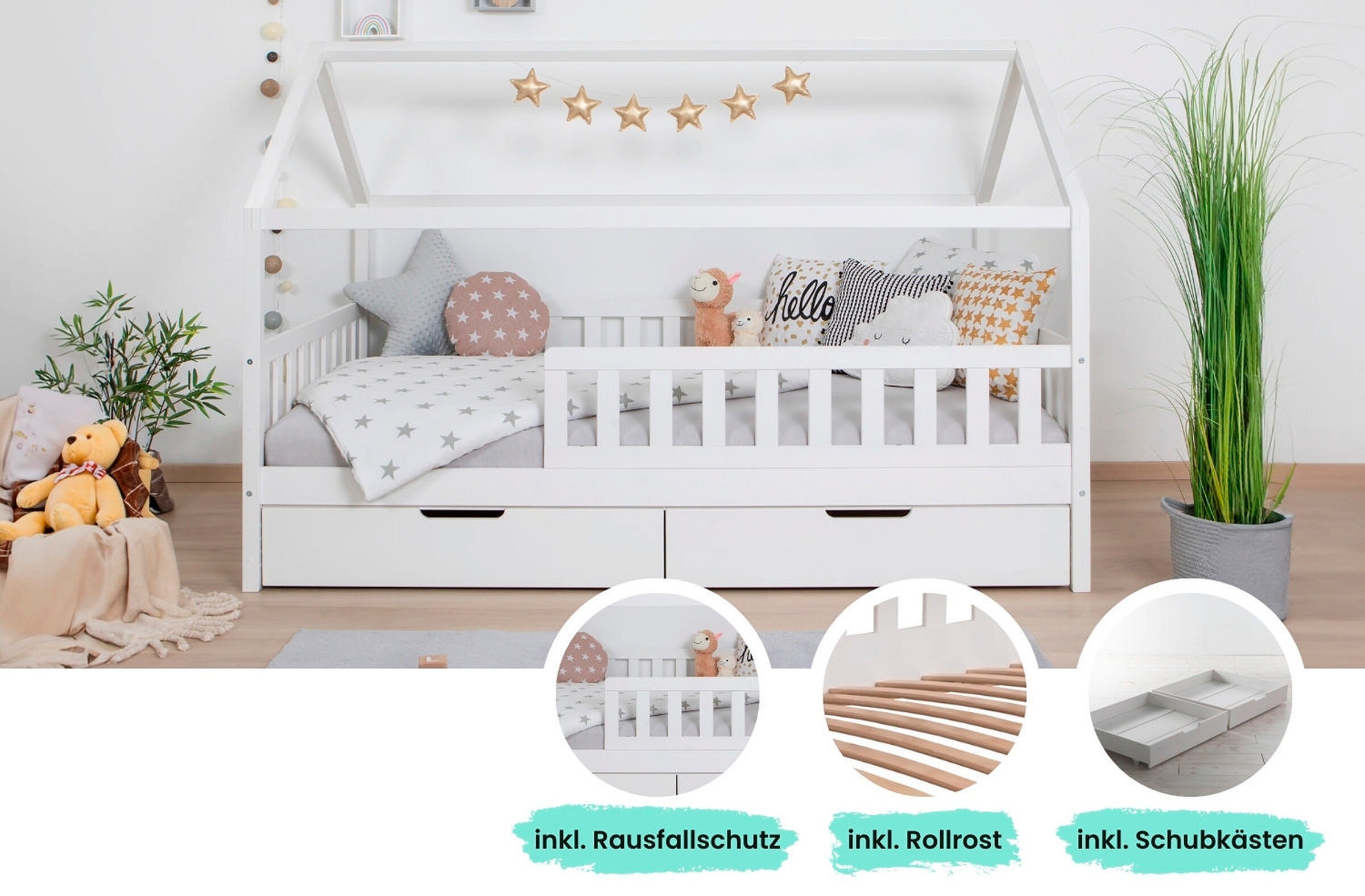 Ticaa Kinderbett Hausbett 