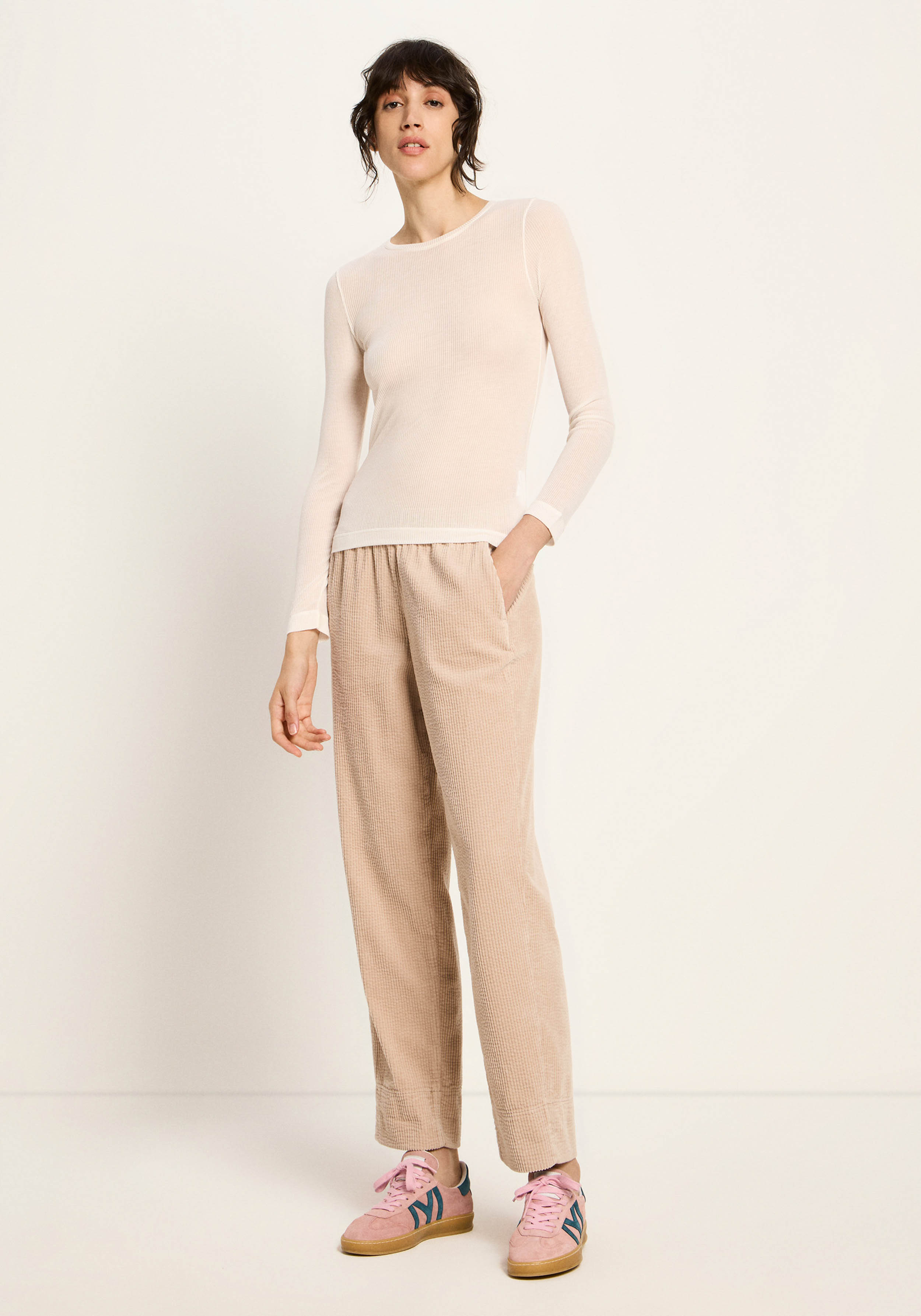 Lanius Langarmshirt Creme