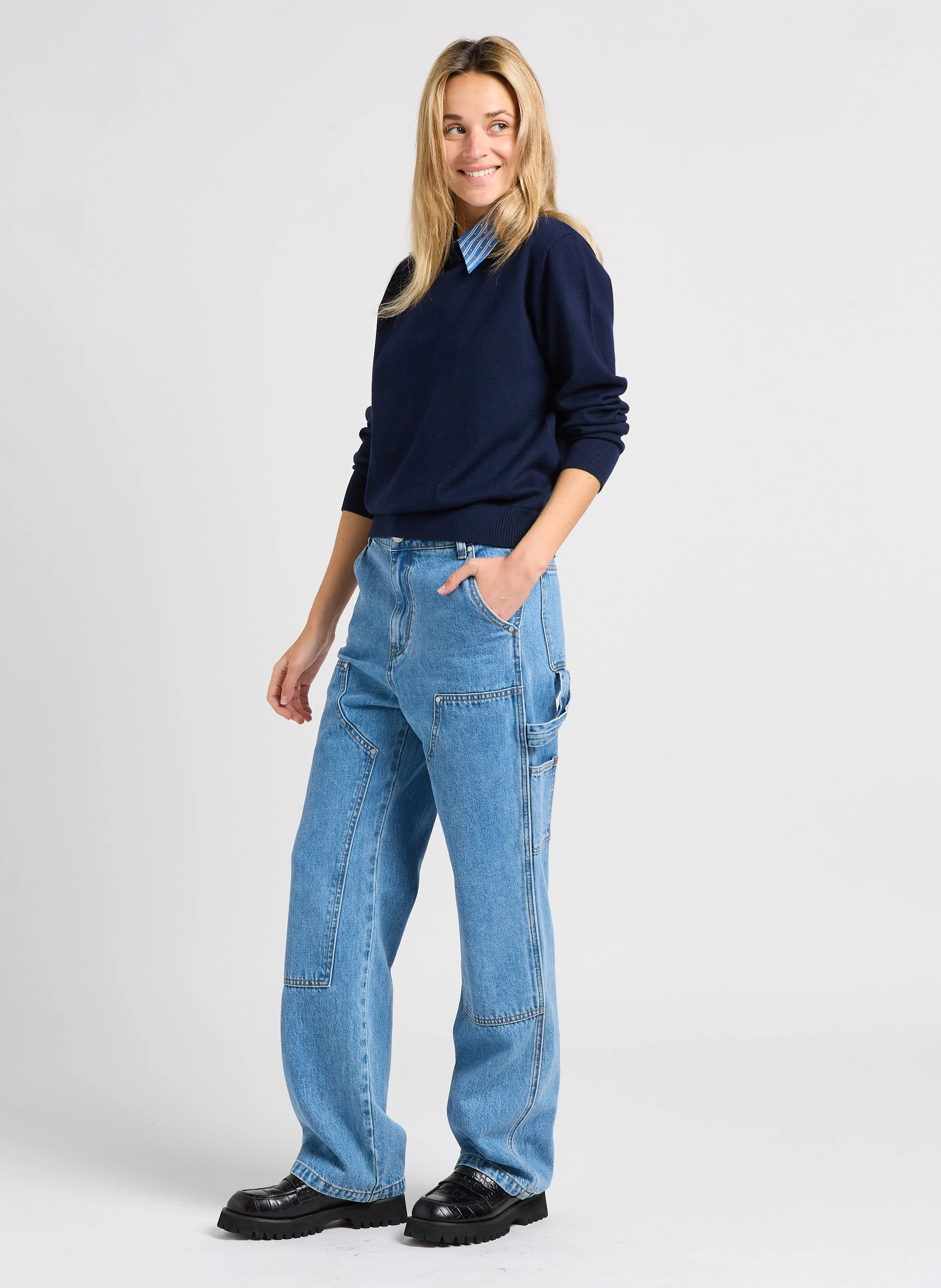 ROCA - Jean droit en coton | Bleu
